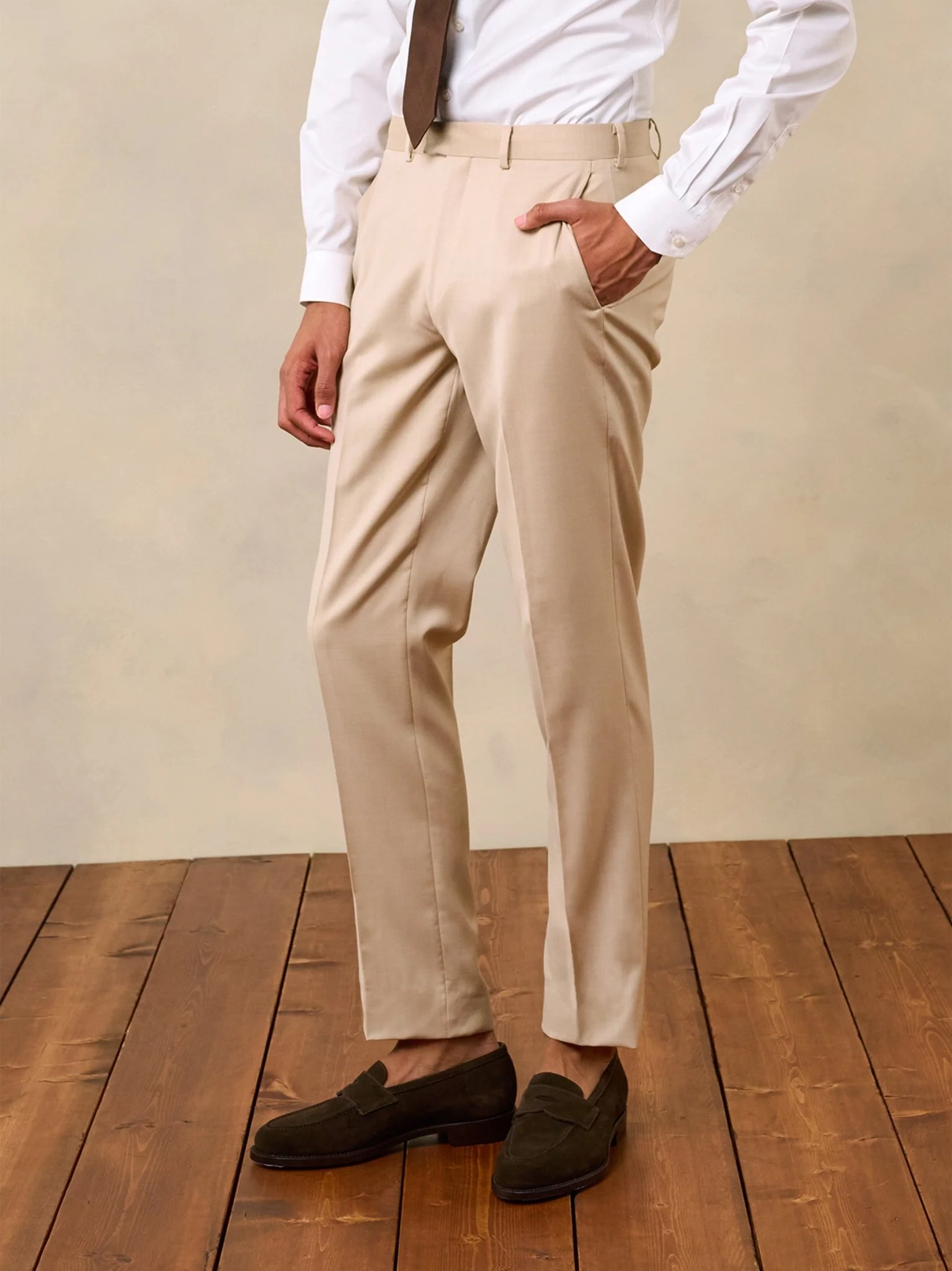 Essential Beige Suit Pants - Classic