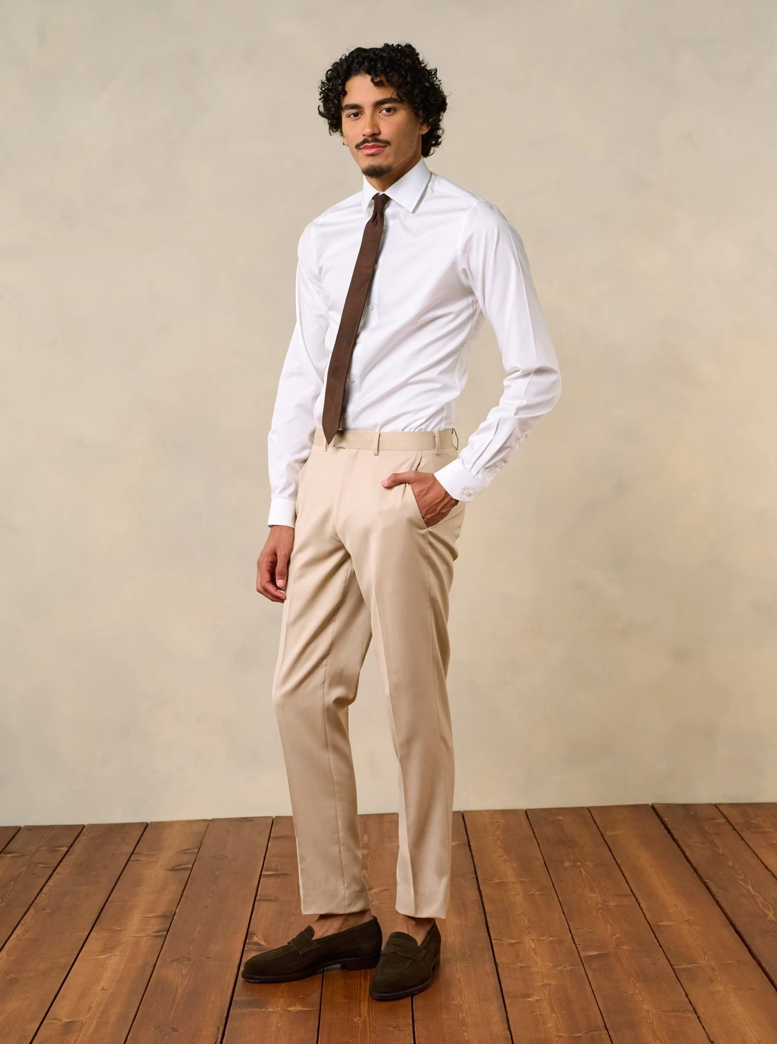 Essential Beige Suit Pants - Classic - Image 2