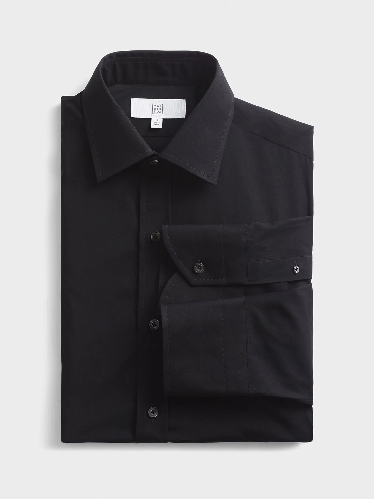 Black Cotton Dress Shirt - Extra Slim