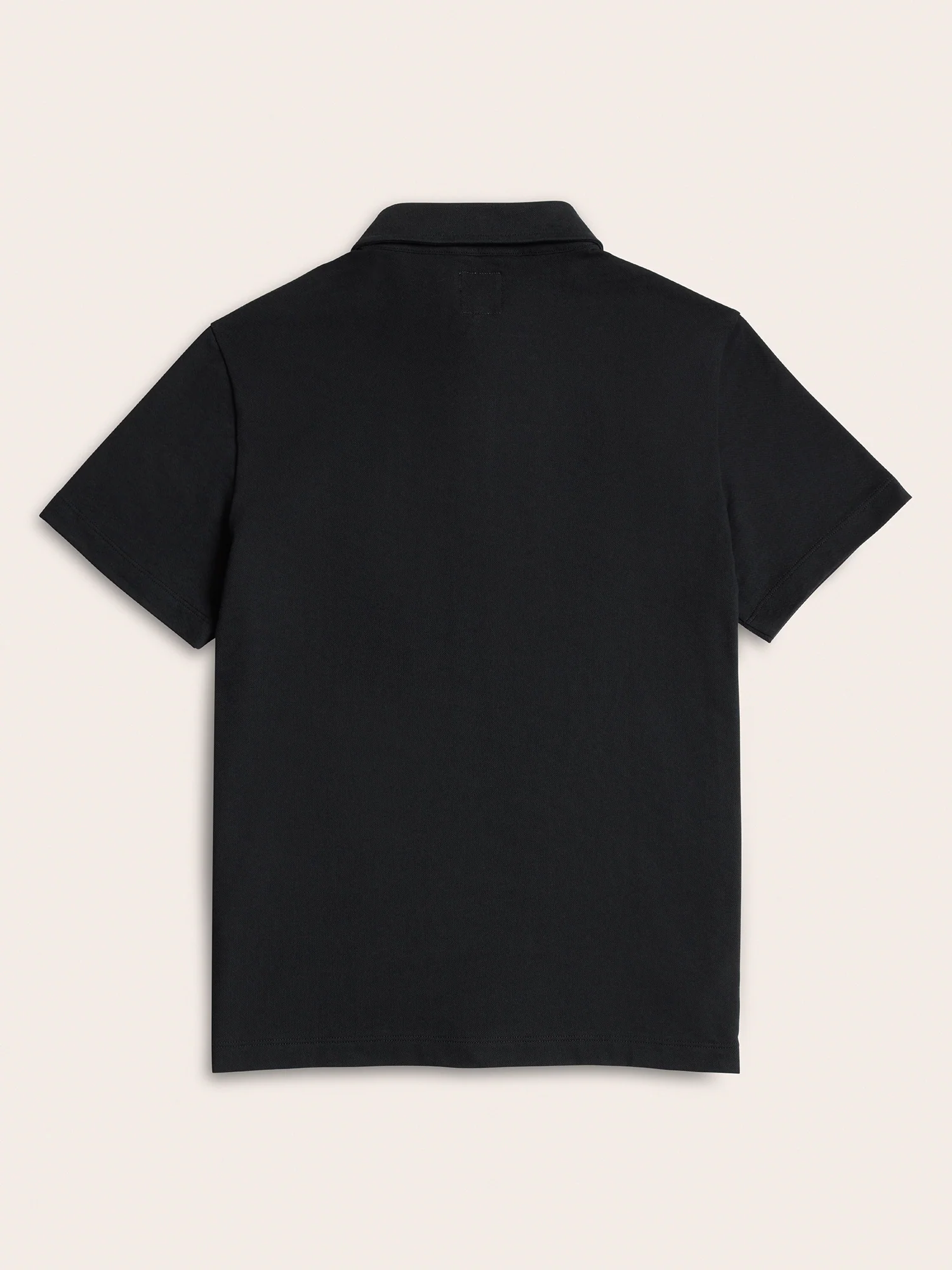Black Cotton Pique Polo Shirt - Image 4