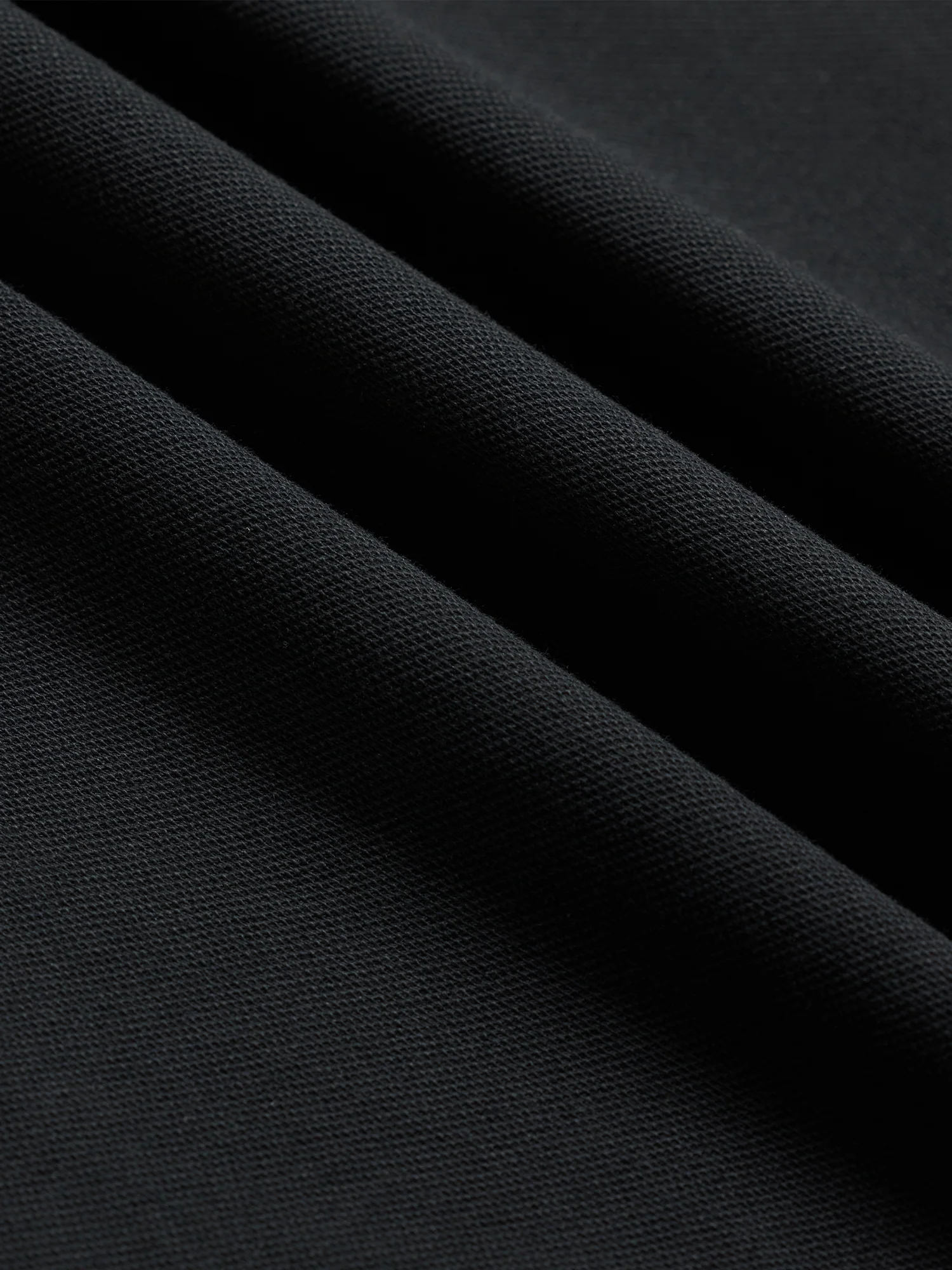 Black Cotton Pique Polo Shirt - Image 6