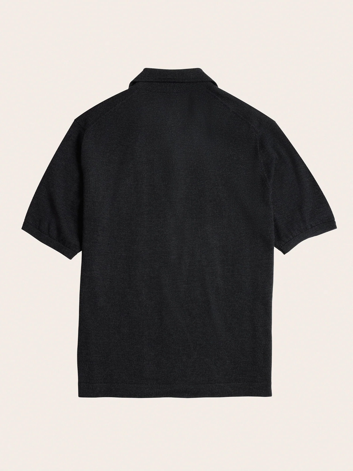 Black Short-Sleeve Sweater Polo - Image 4