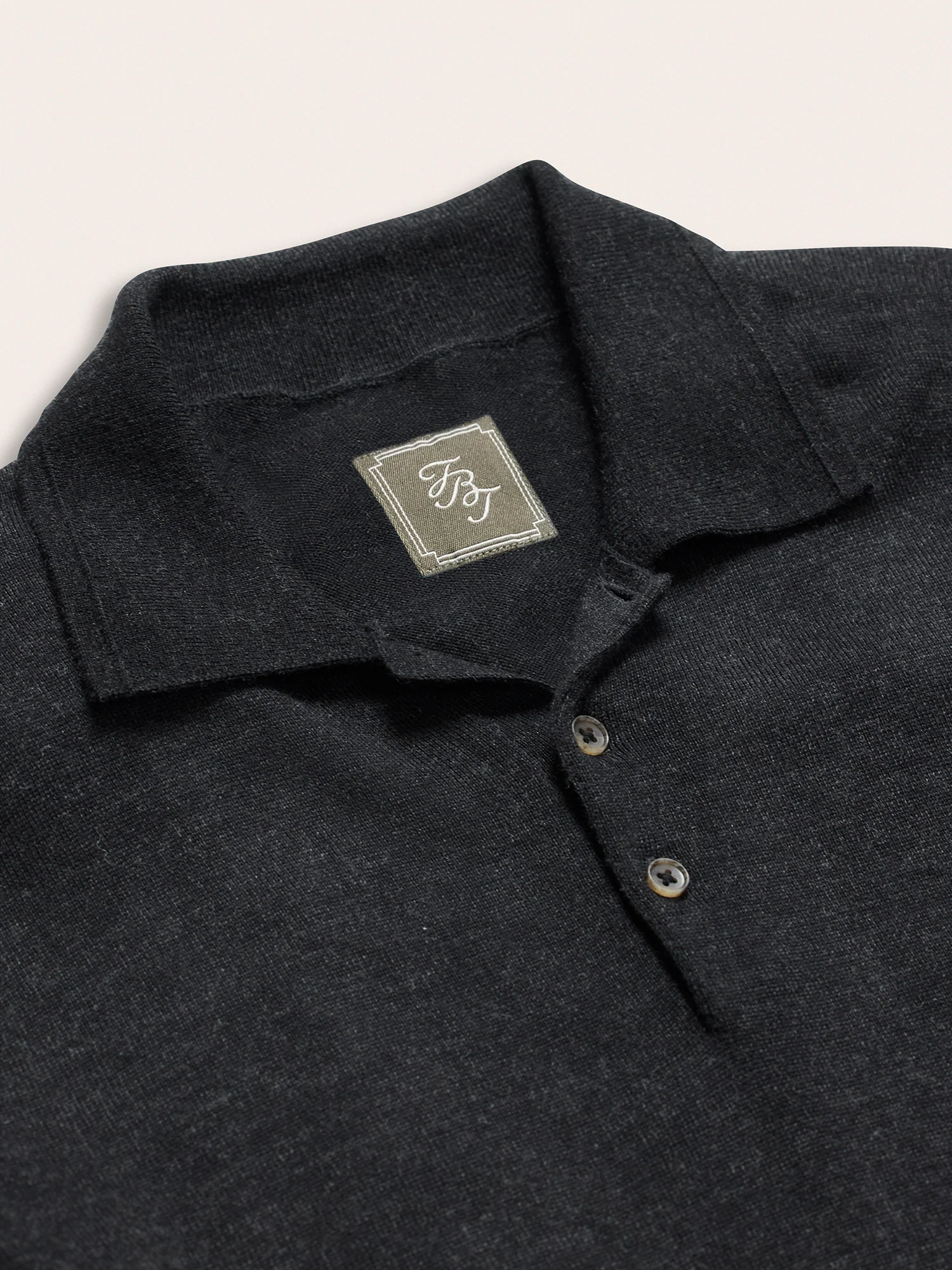 Black Short-Sleeve Sweater Polo - Image 5