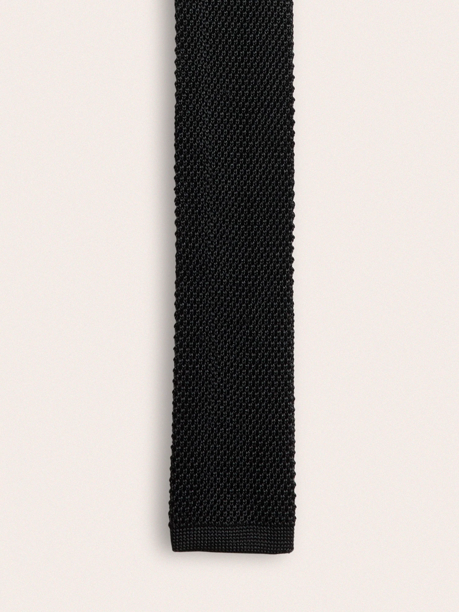 Black Silk Knit Tie - Image 2