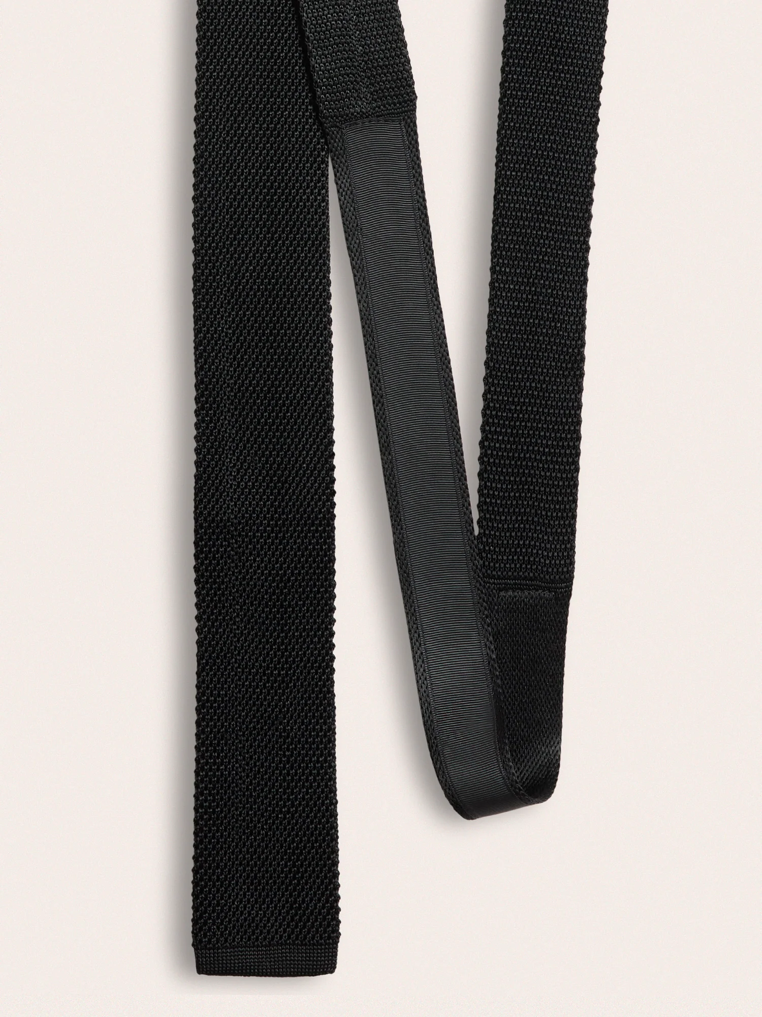 Black Silk Knit Tie - Image 3