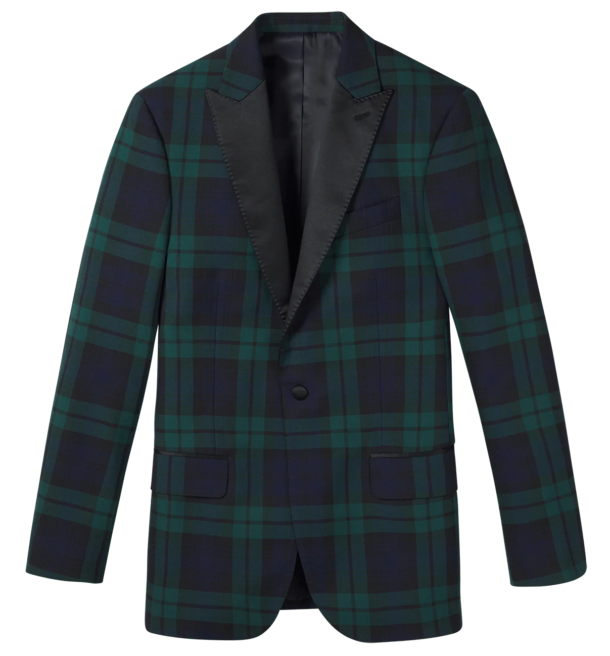 Black Watch Tartan Tuxedo Jacket - Image 8