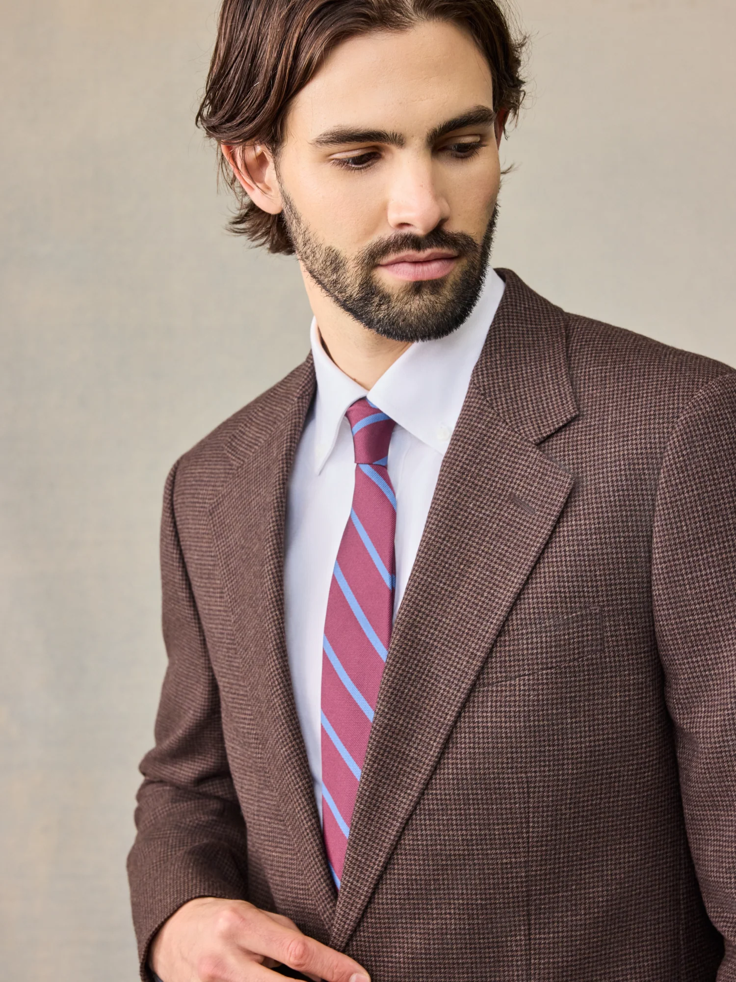 Brown Puppytooth Wool Suit - Image 8