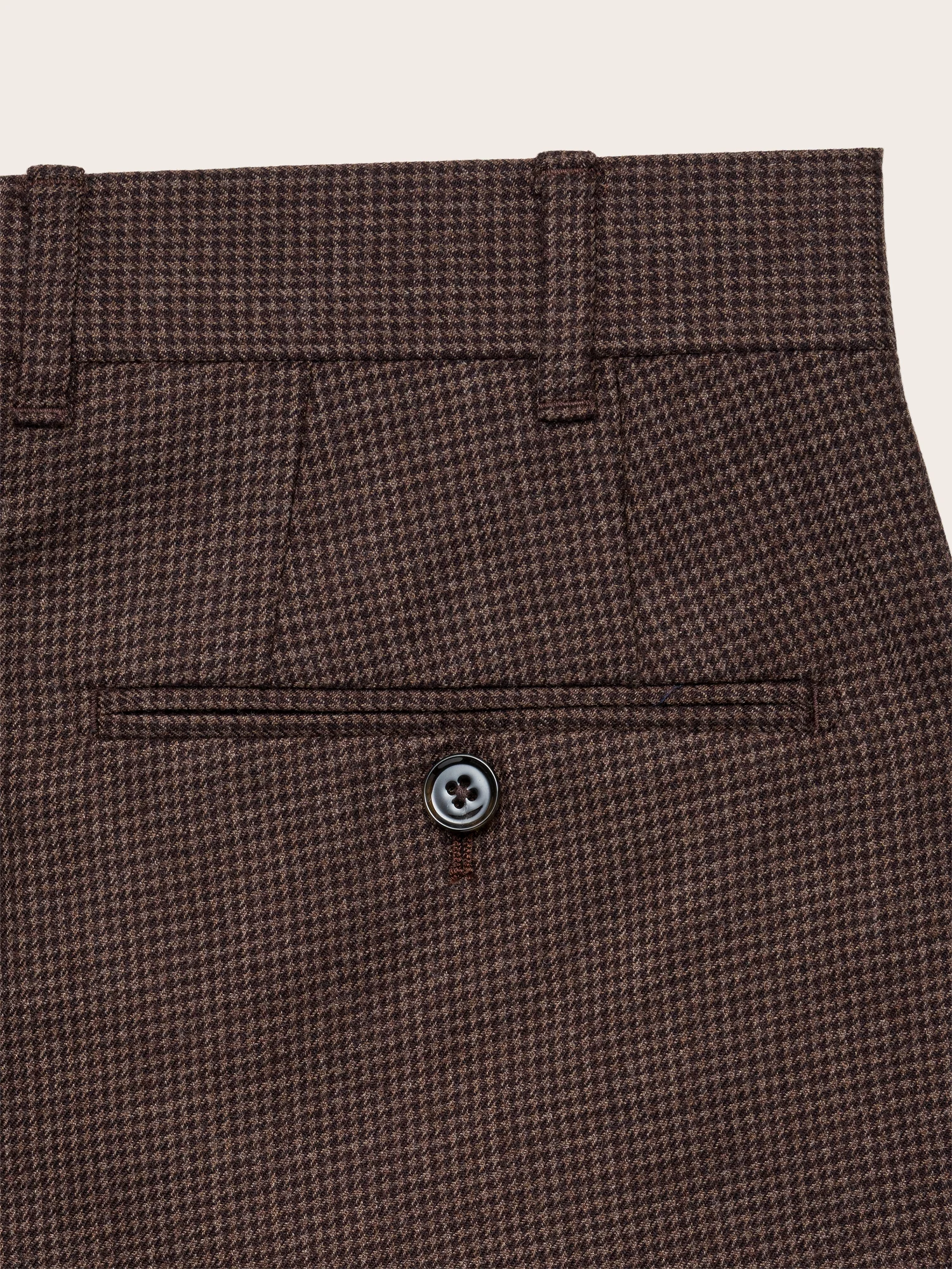 Brown Puppytooth Wool Suit Pants - Regular - Image 9