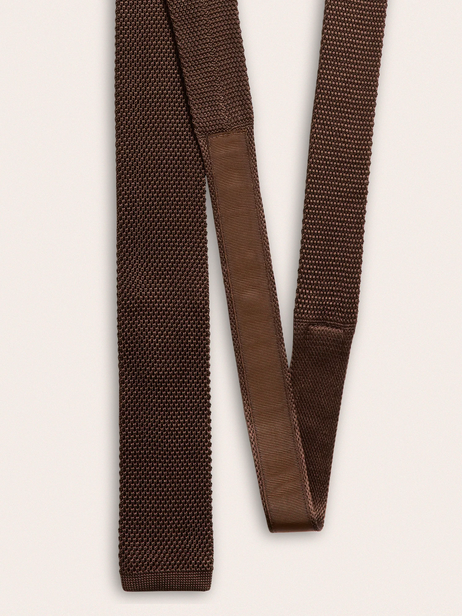 Brown Silk Knit Tie - Image 3