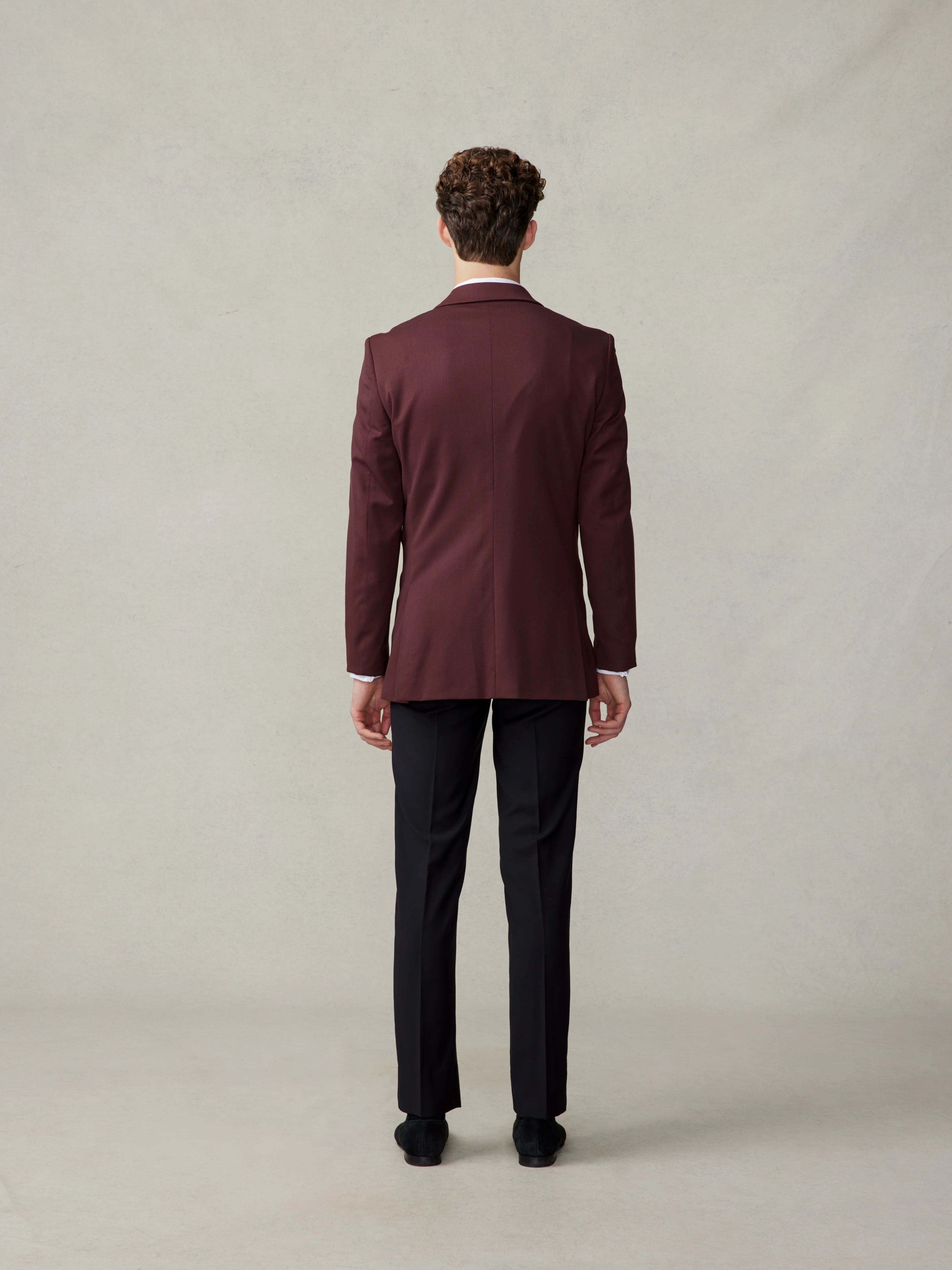 Burgundy Shawl Jacket Tuxedo - Image 3