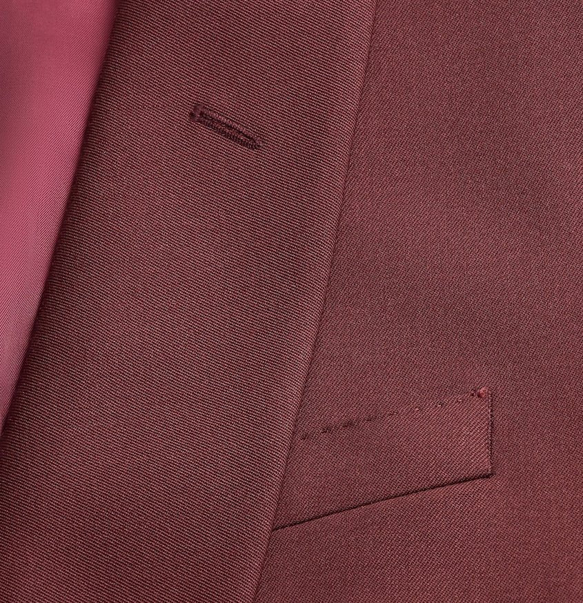 Burgundy Twill Shawl Tuxedo Jacket - Image 5
