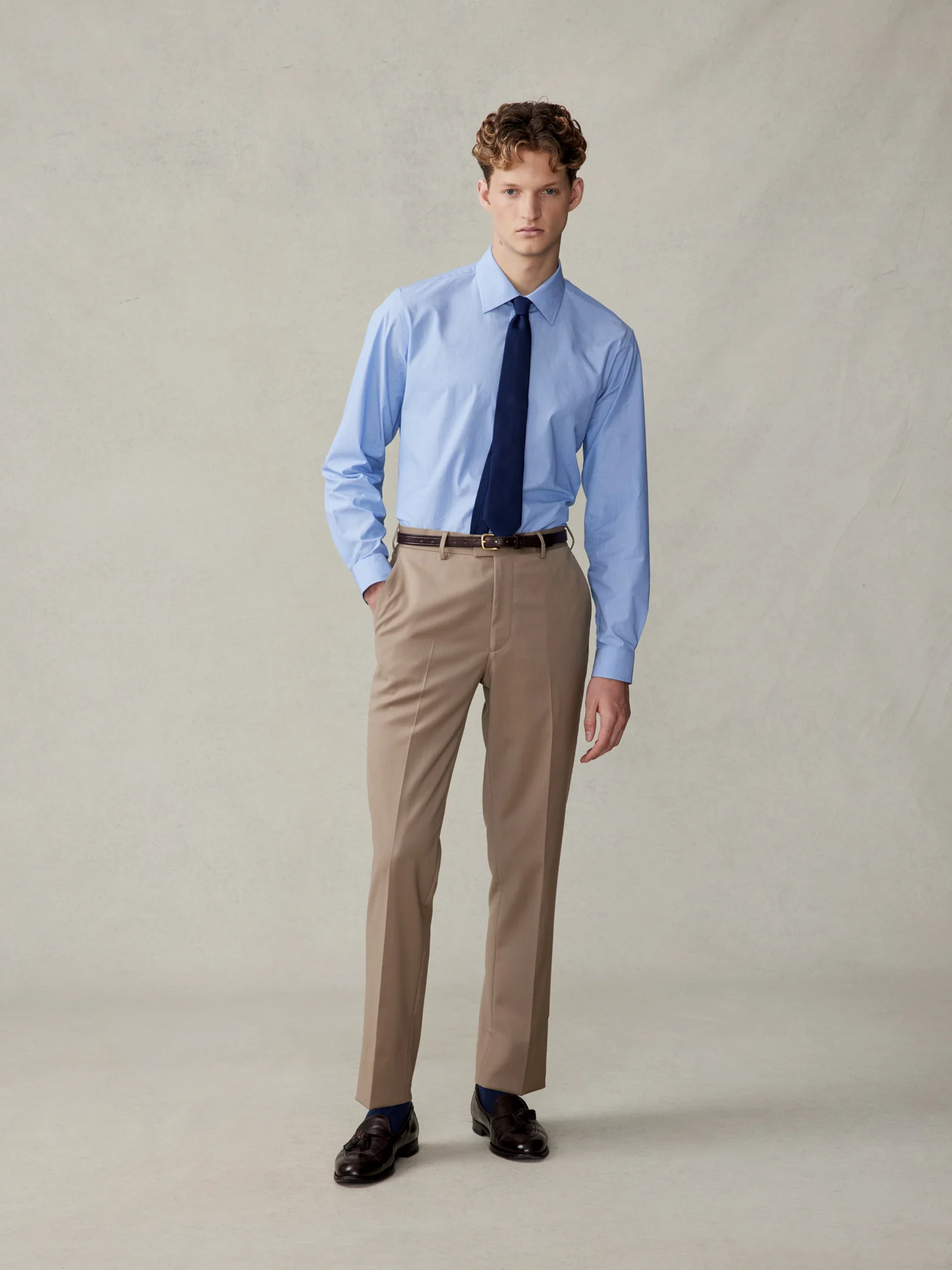 Camel Brown Suit Pants - Classic - Image 3