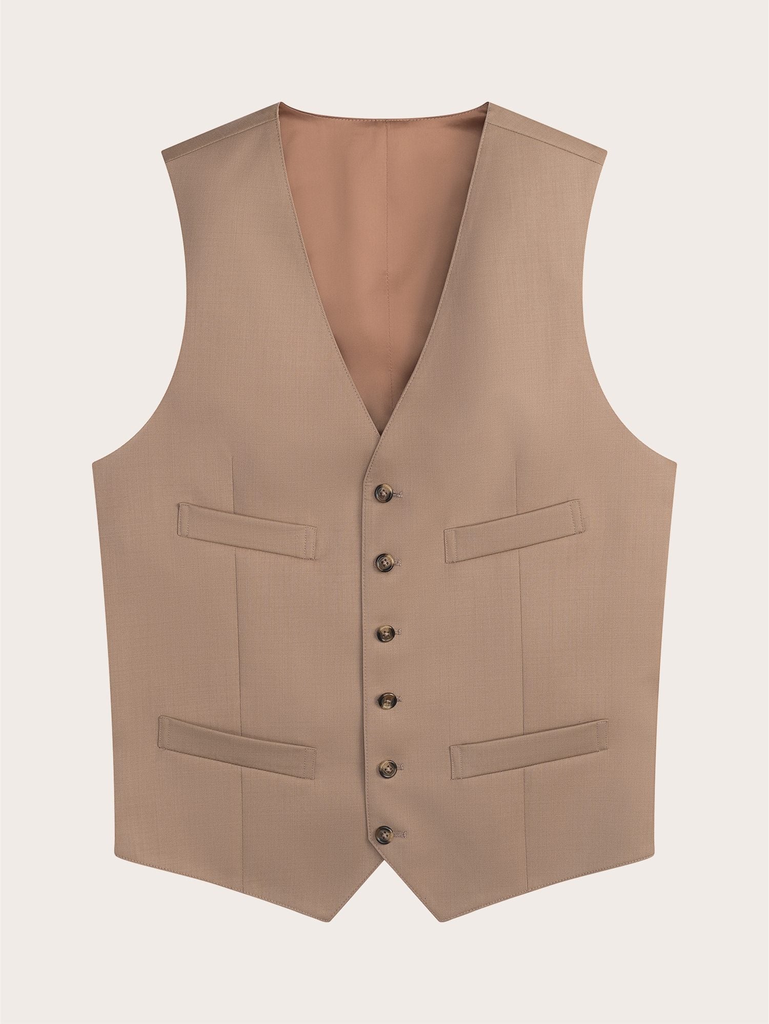 Camel Brown Suit Vest - Image 4