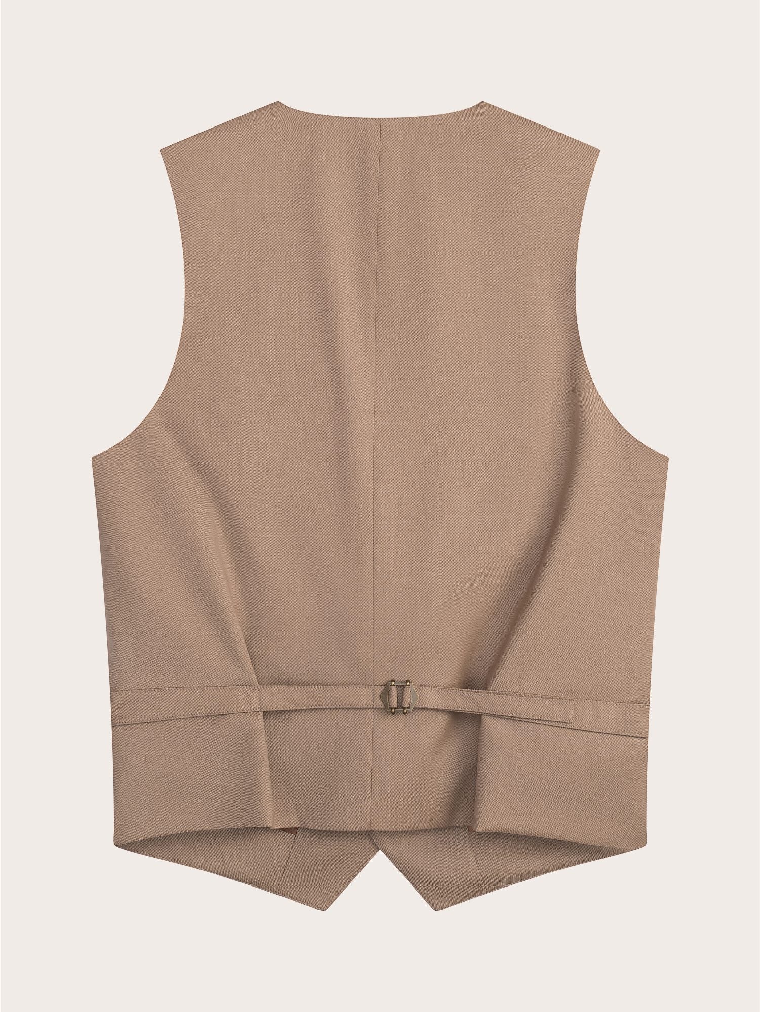 Camel Brown Suit Vest - Image 5