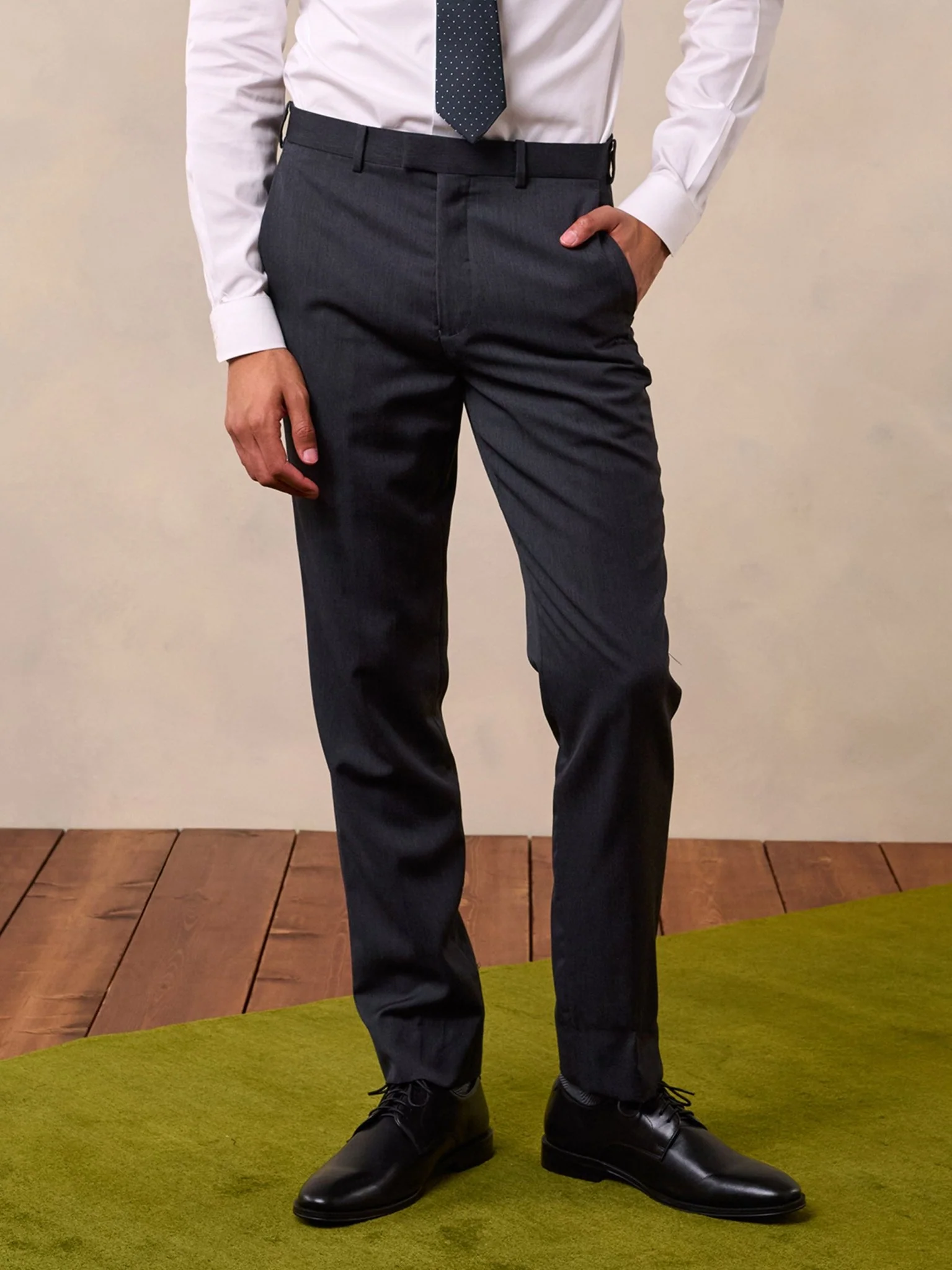 Charcoal Suit Pants - Slim
