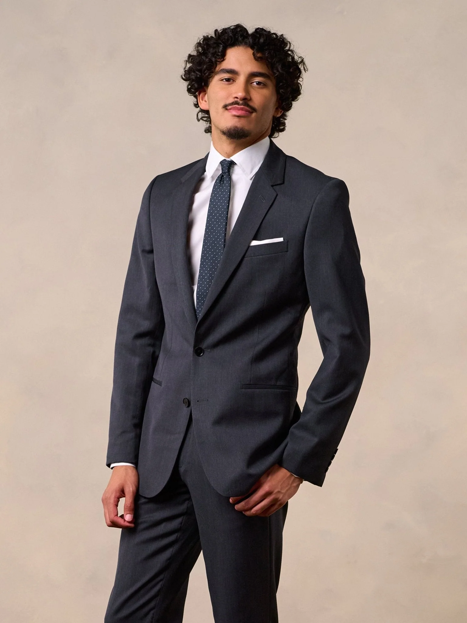 Charcoal Suit Swatch - Image 2