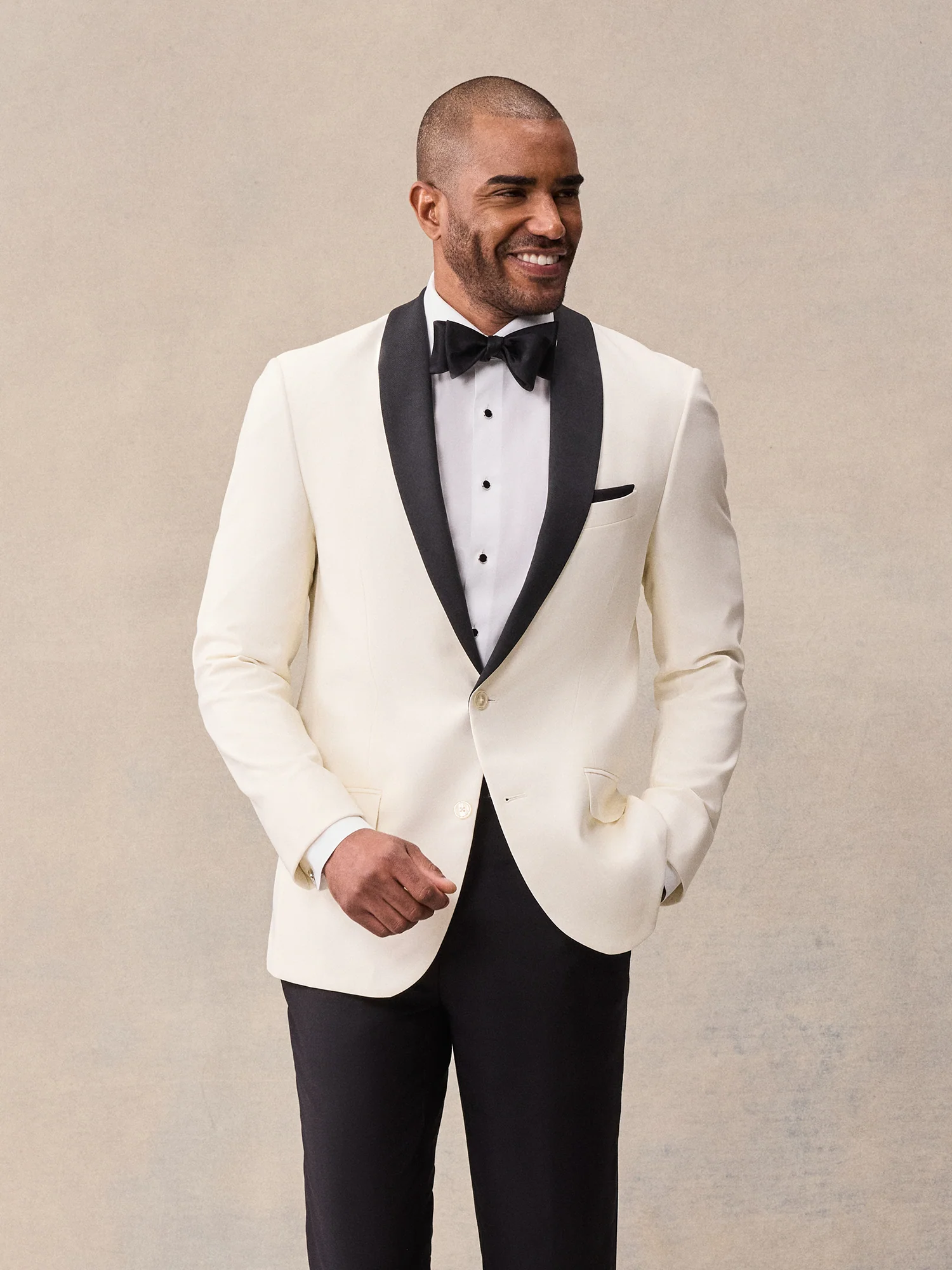 Contrast Shawl Tuxedo Jacket
