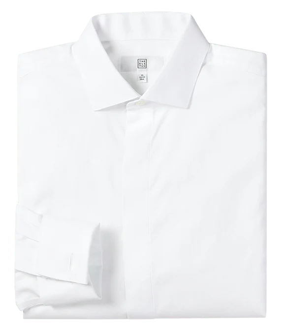 Cotton Fly-Front Dress Shirt - Slim - Image 4