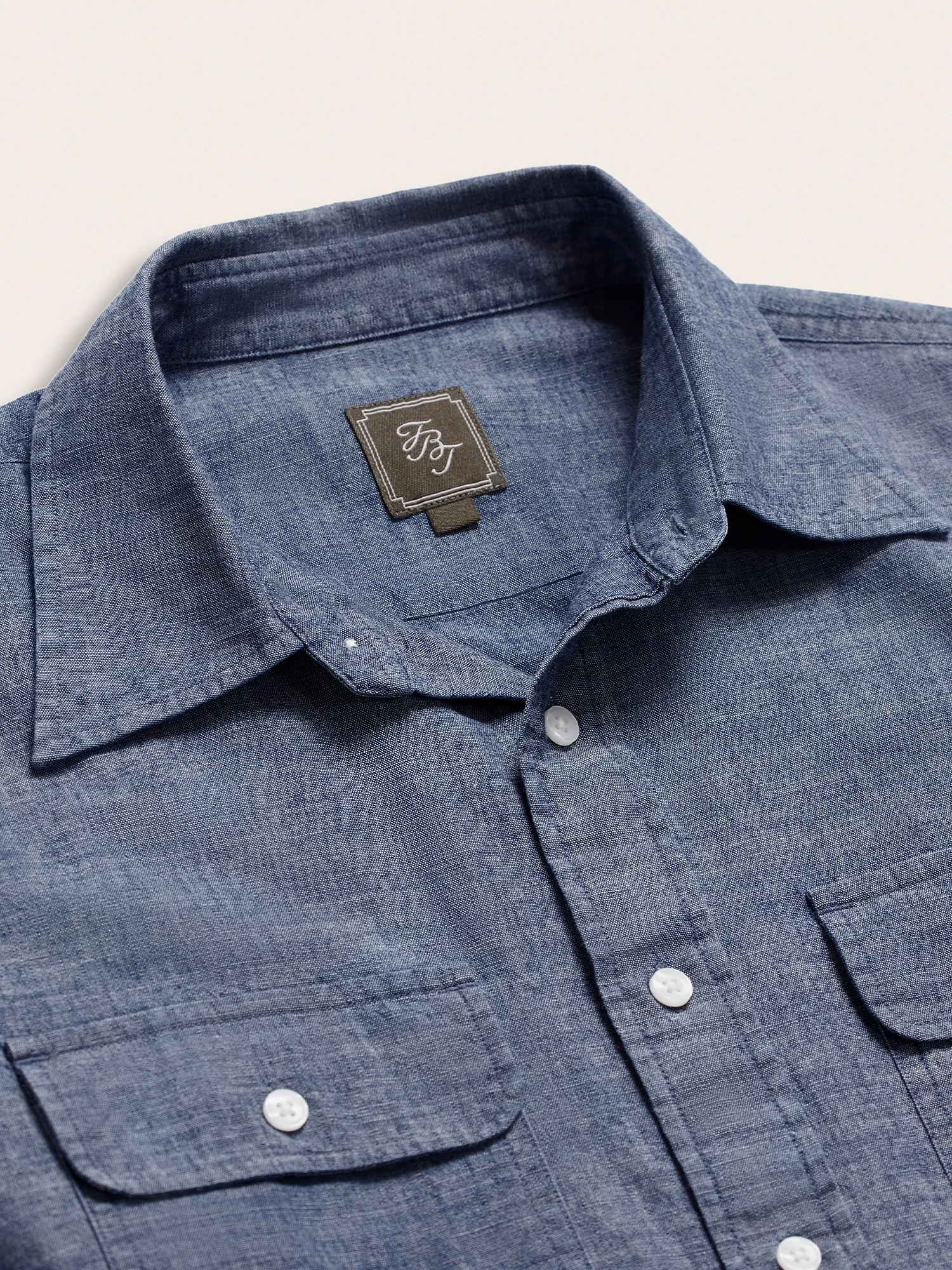 Dark Wash Chambray Work Shirt - Image 2