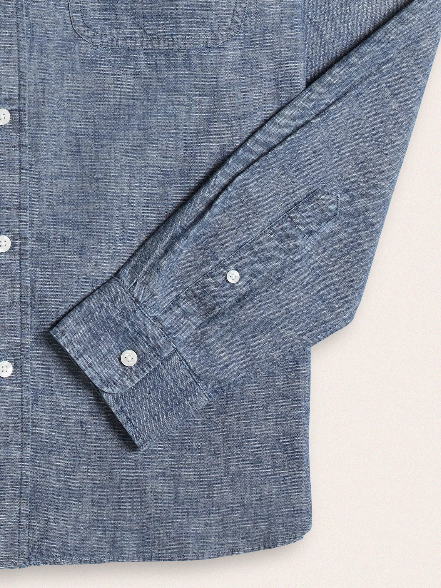Dark Wash Chambray Work Shirt - Image 3