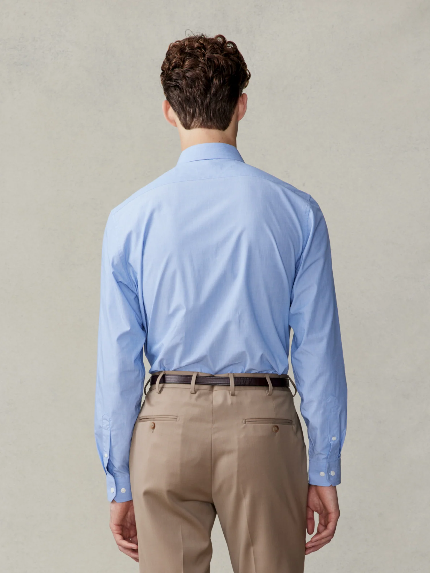 Essential Blue End-on-End Dress Shirt - Image 3
