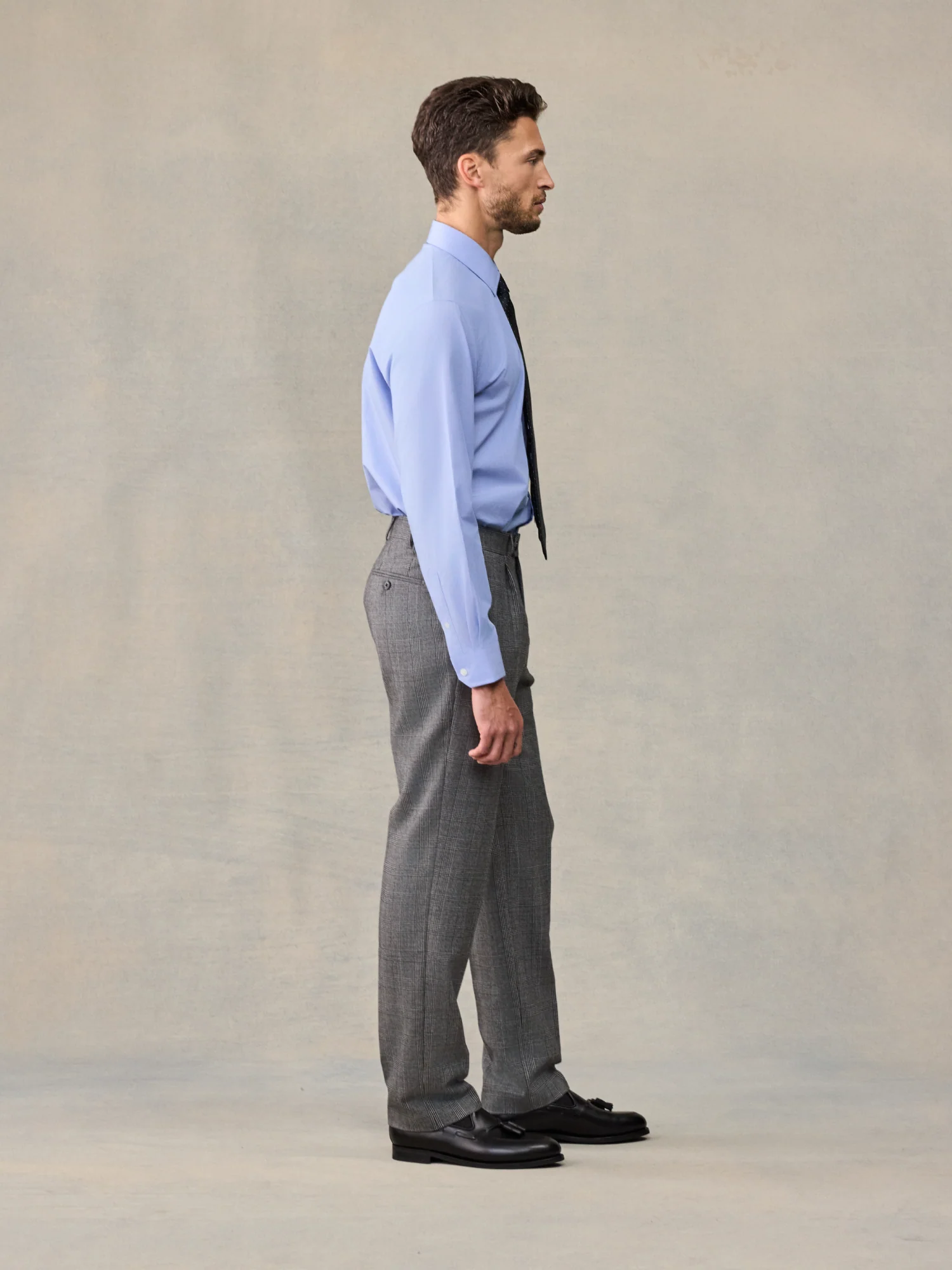 Grey Plaid Wool Suit - Image 7
