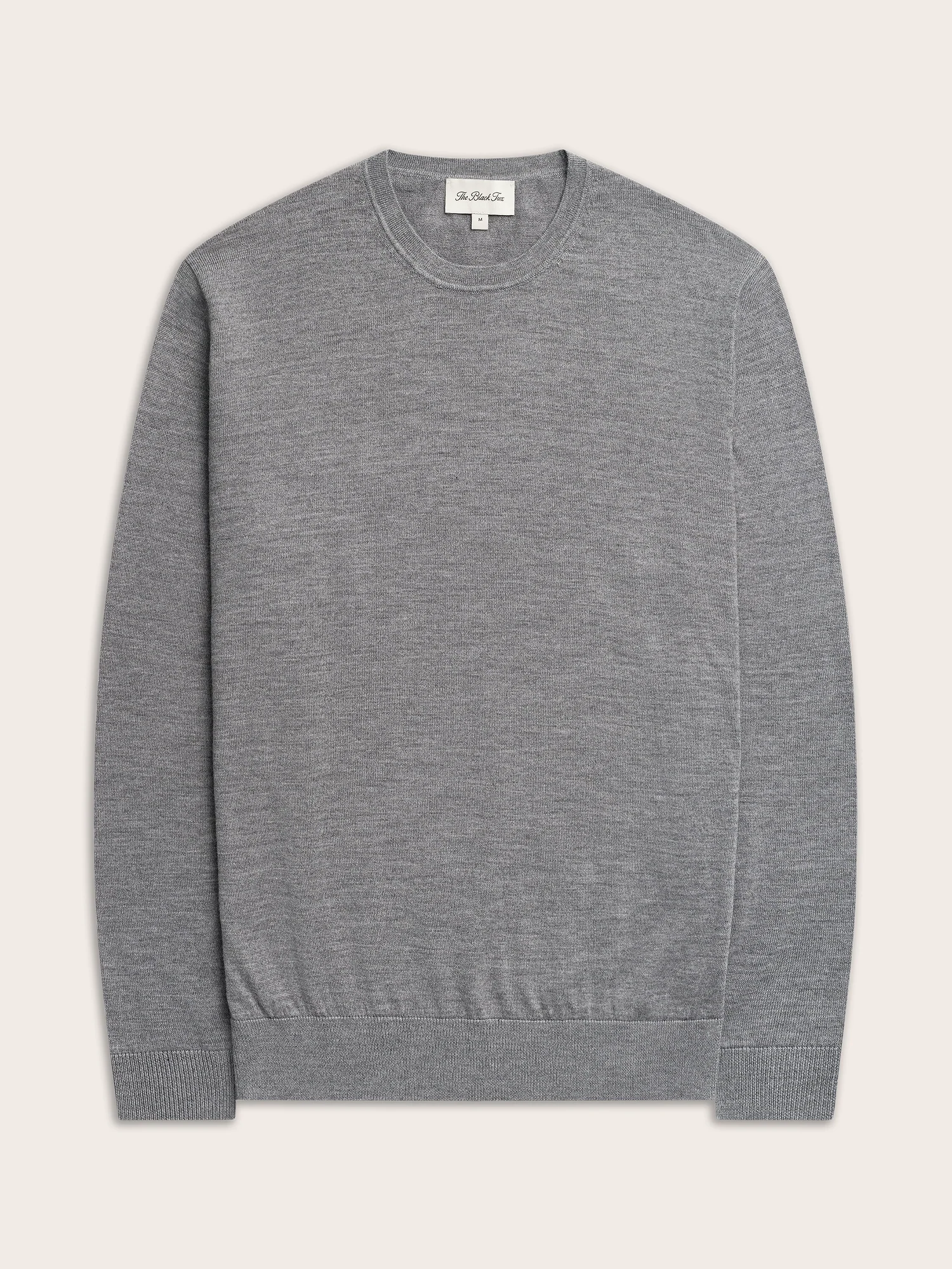 Heather Grey Crew Sweater - Image 2