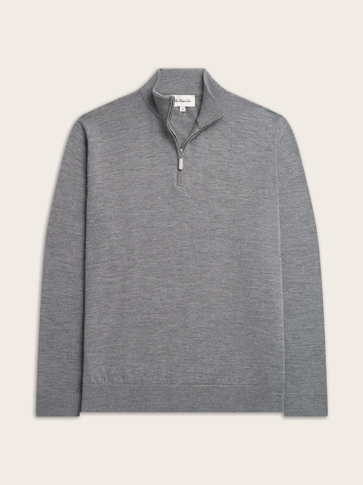 Heather Grey ¼ Zip Sweater - Image 2