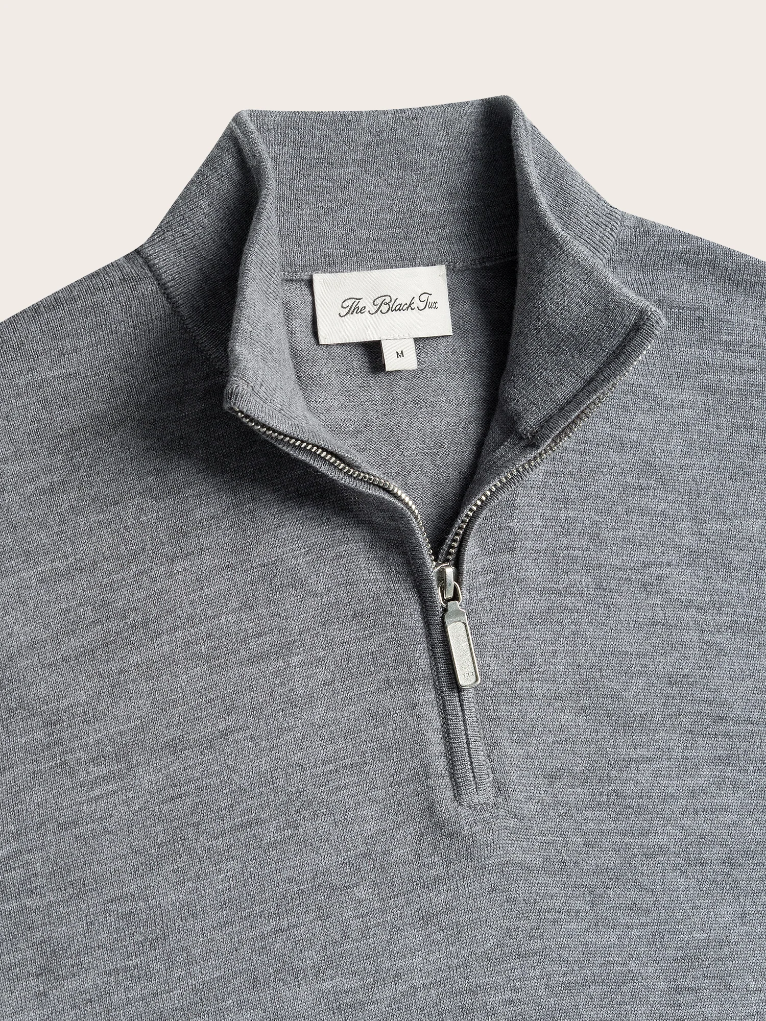 Heather Grey ¼ Zip Sweater - Image 3