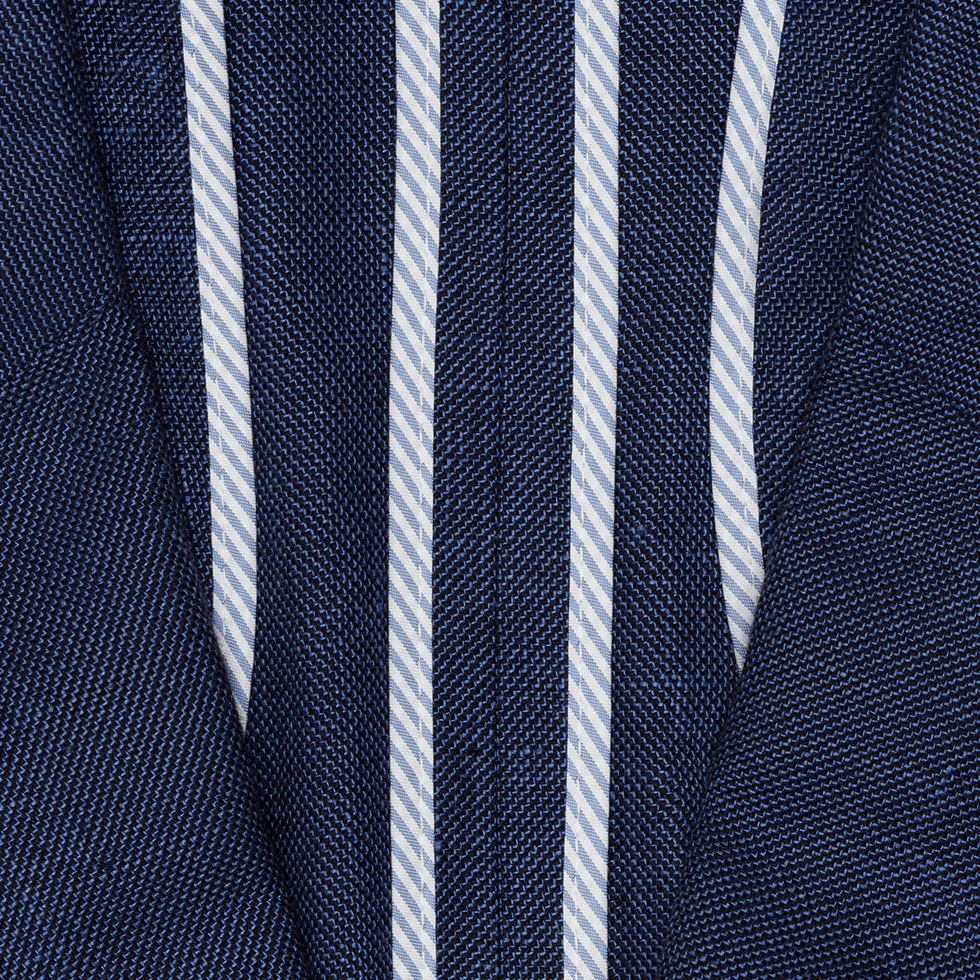 Ink Blue Double Breasted Linen Suit - Image 6