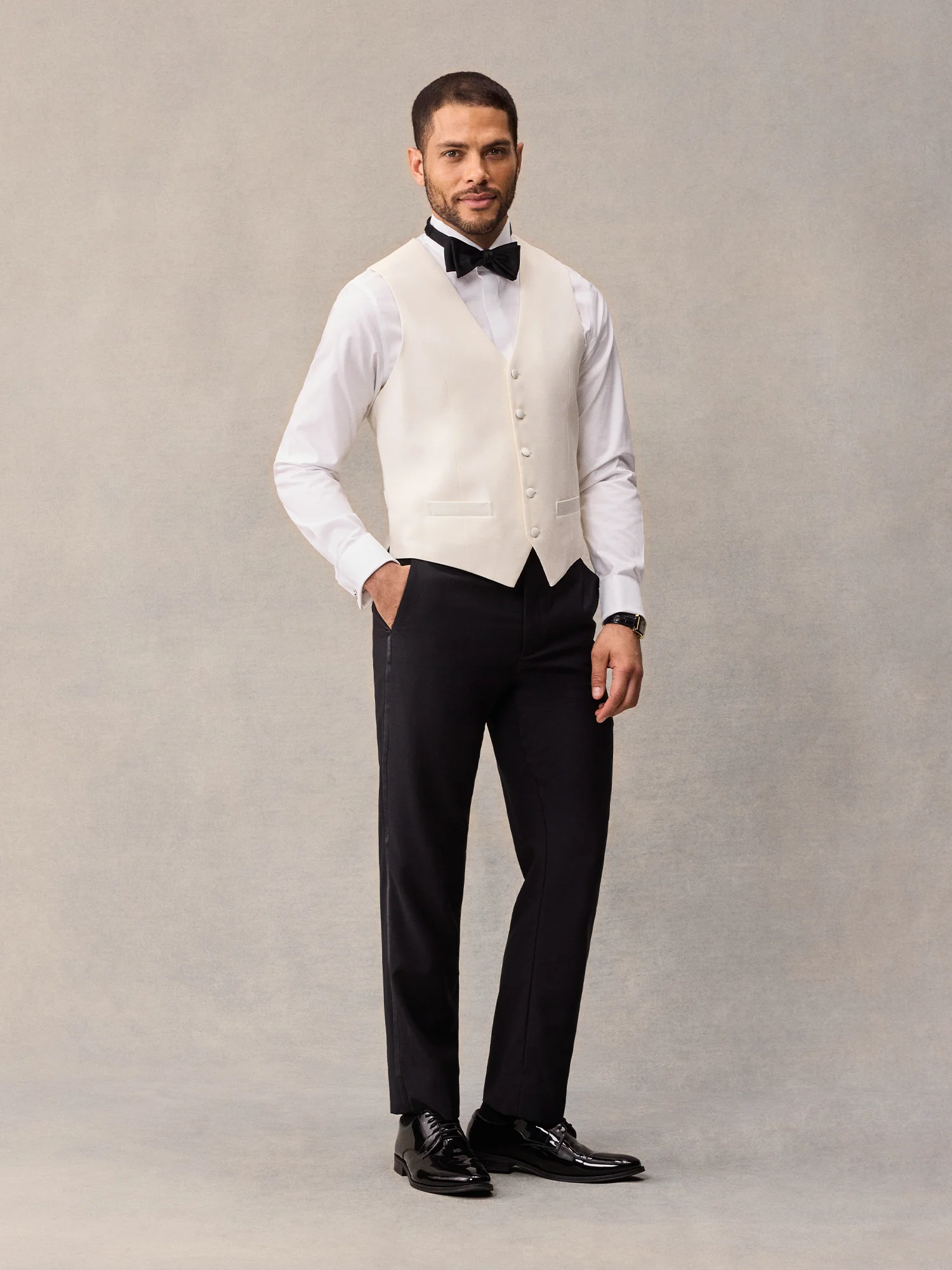 Ivory Tuxedo Vest - Image 3