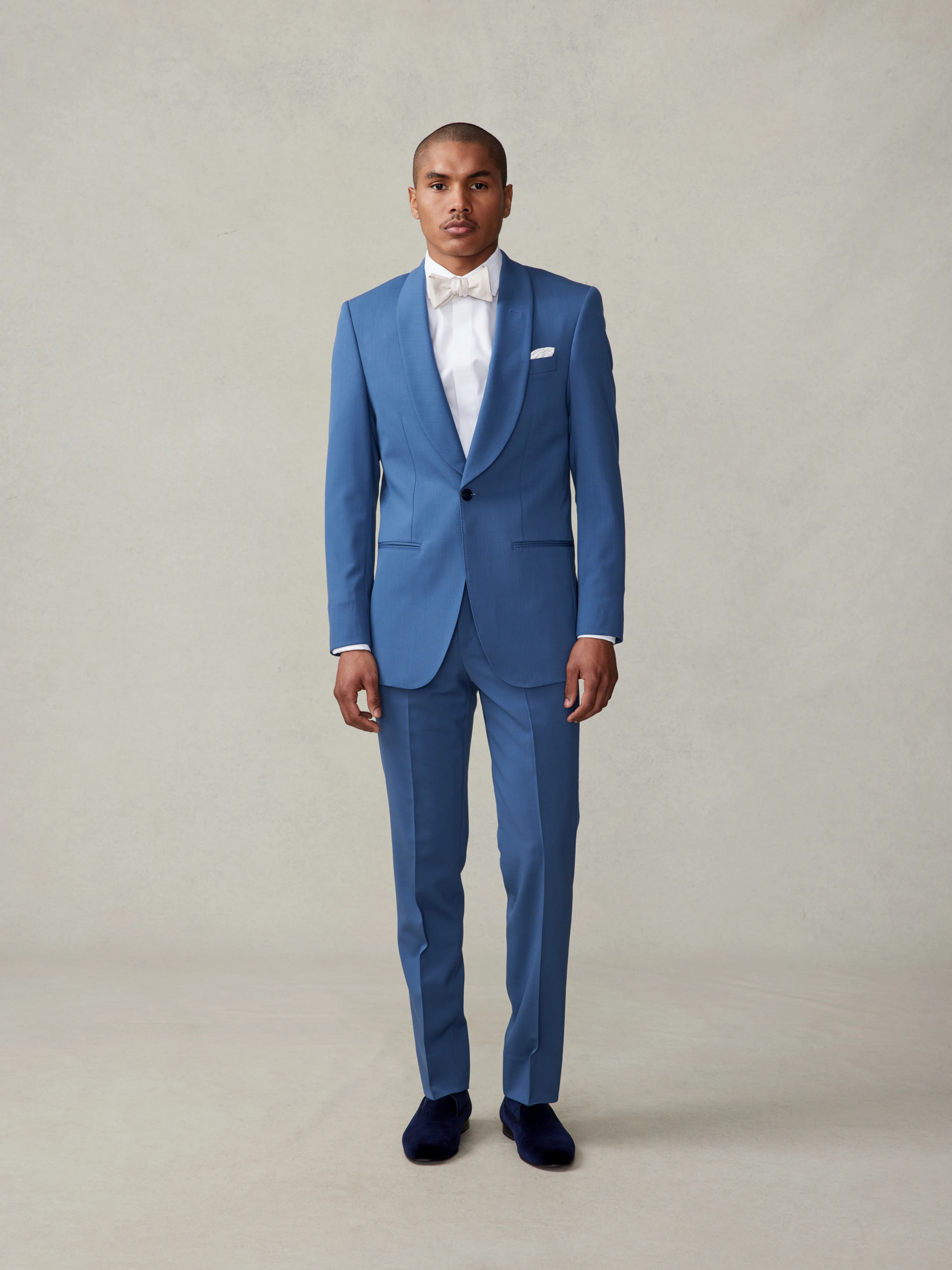 Lake Blue Shawl Tuxedo Jacket - Image 2