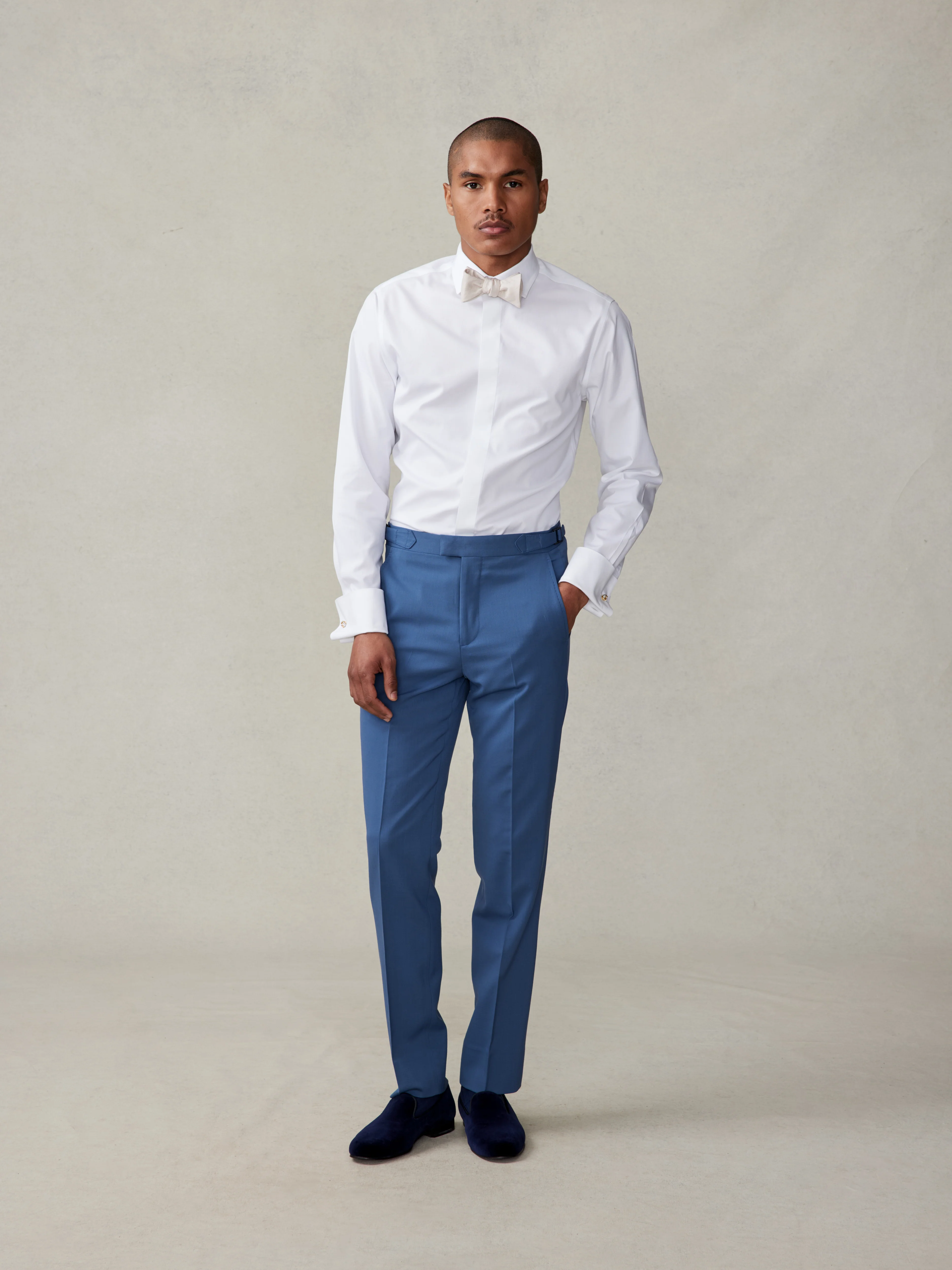 Lake Blue Tuxedo Pants - Slim - Image 3