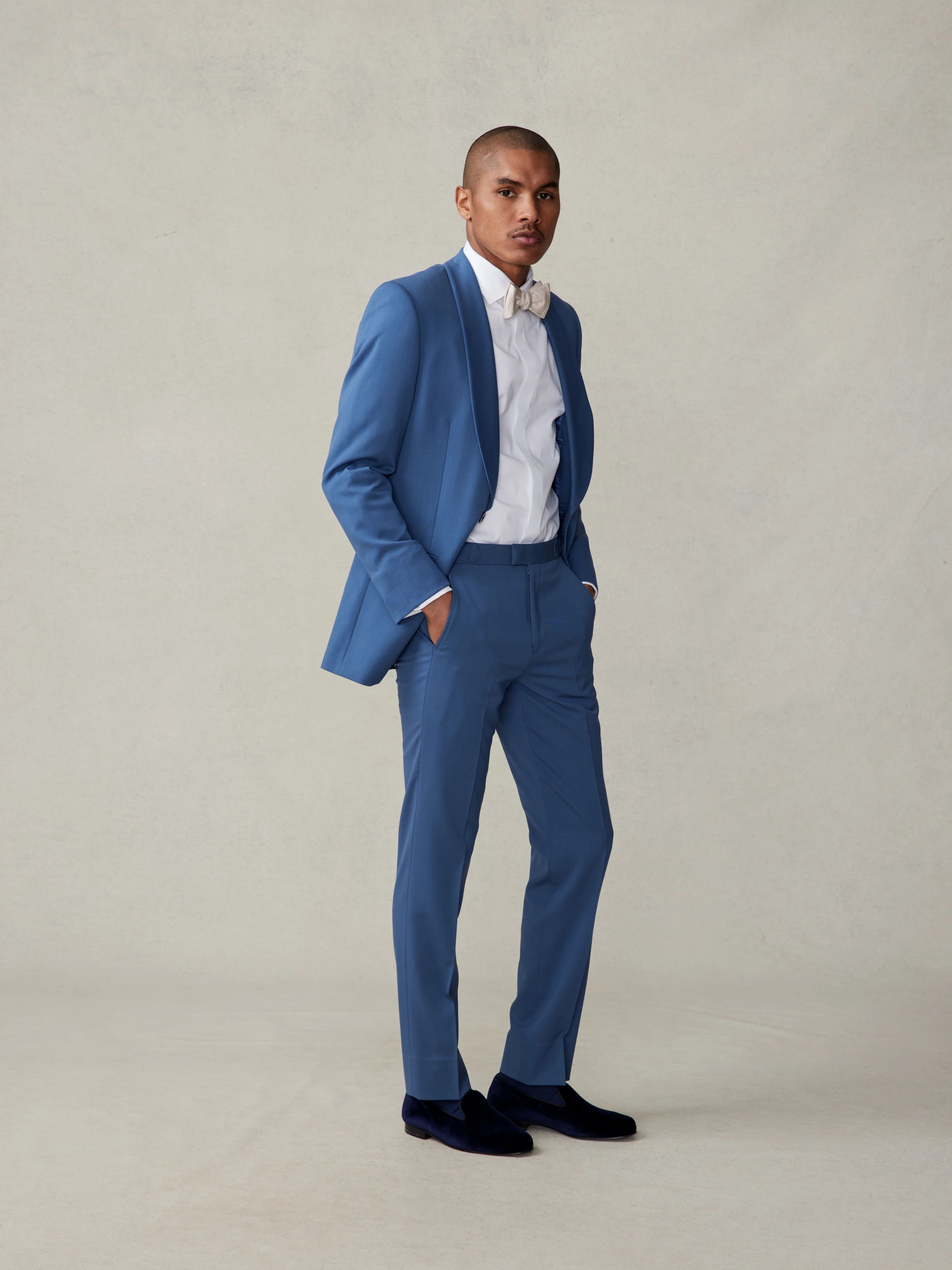 Lake Blue Tuxedo Pants - Slim - Image 5