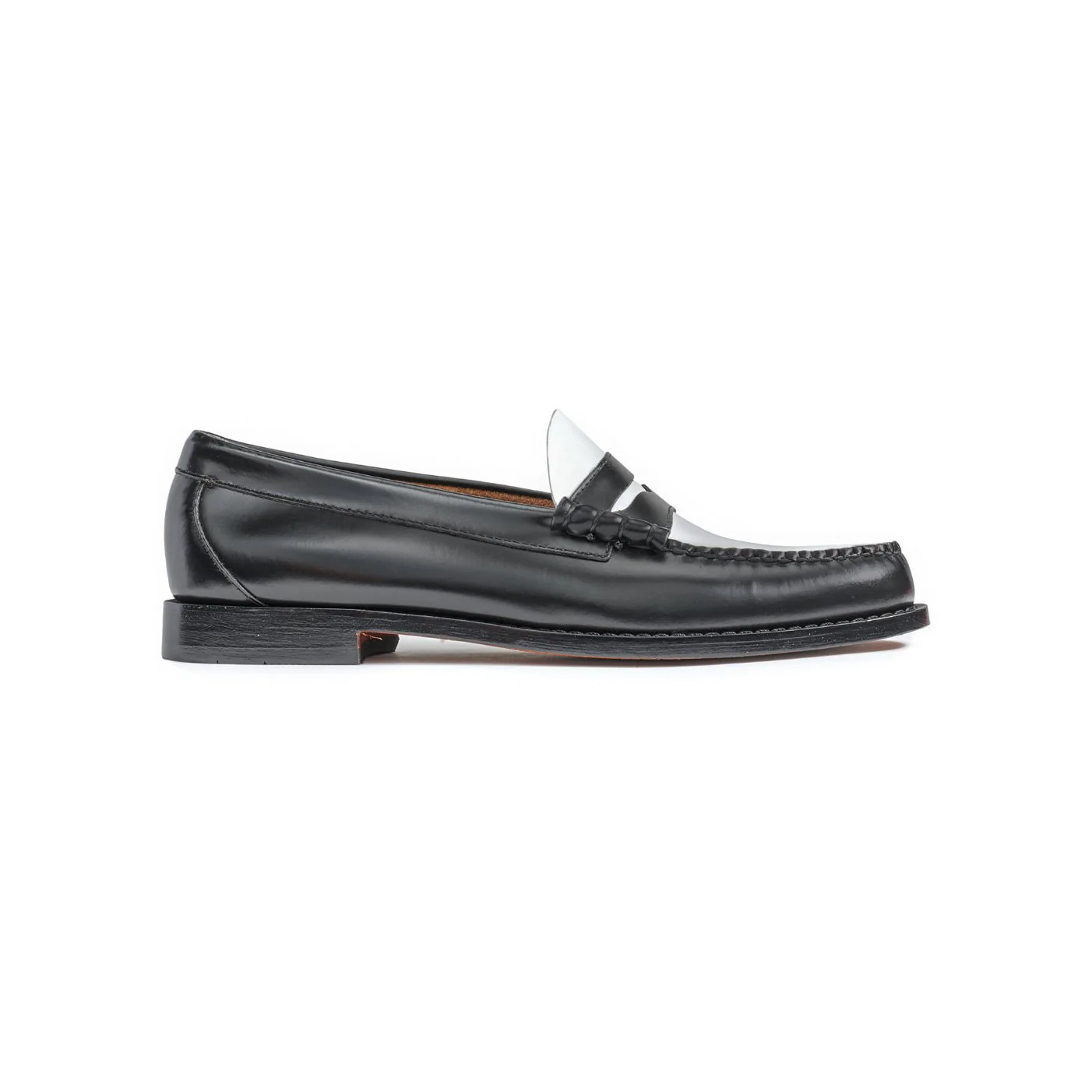 G.H.Bass Larson Weejuns Black and White Loafers - Image 4