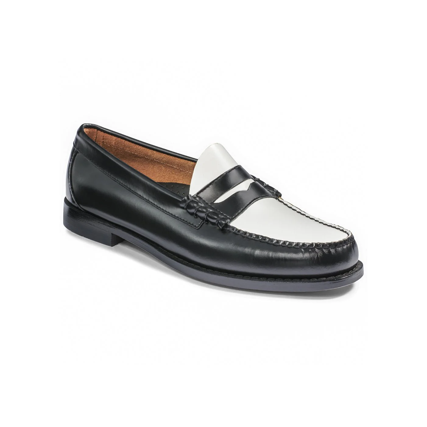 G.H.Bass Larson Weejuns Black and White Loafers - Image 5