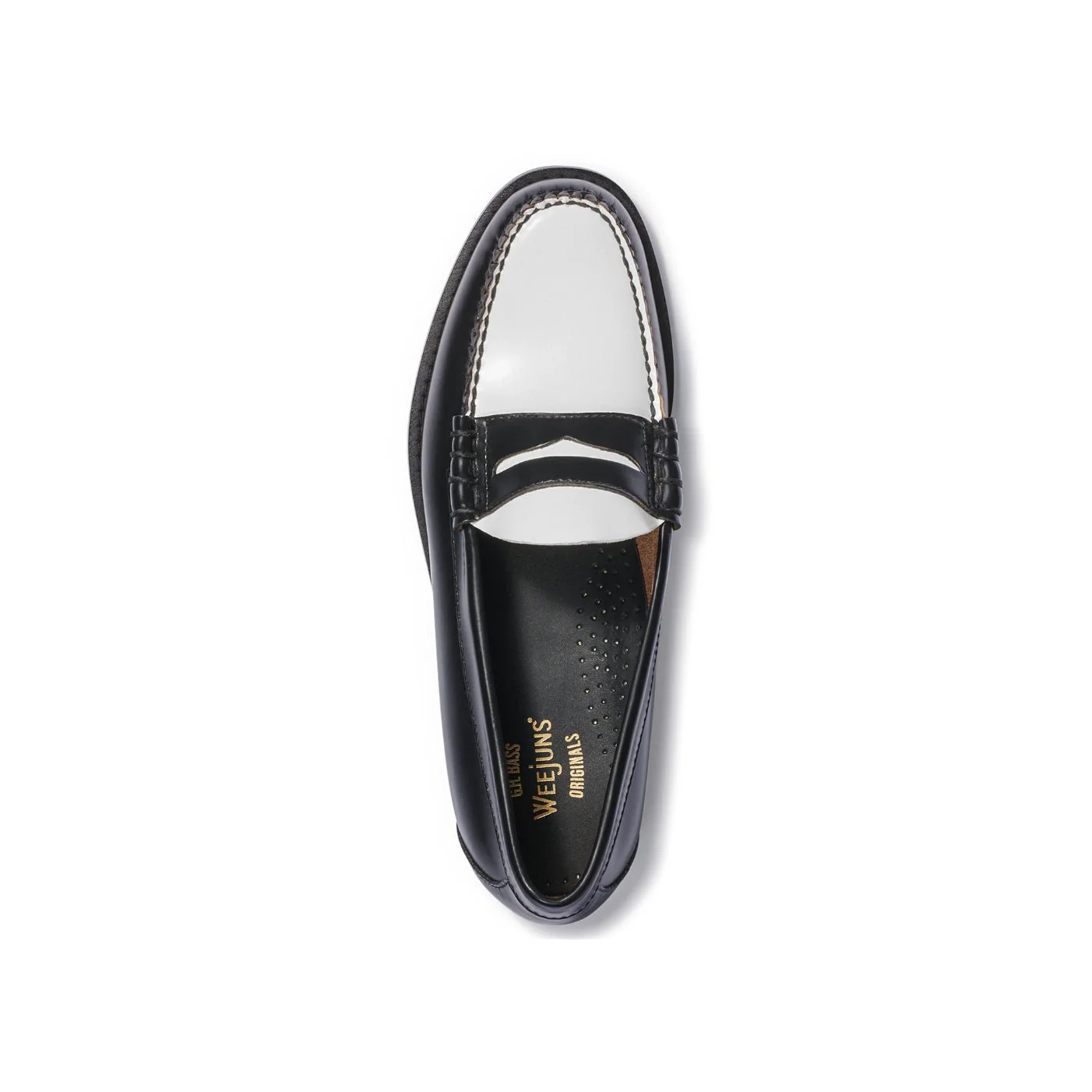G.H.Bass Larson Weejuns Black and White Loafers - Image 6