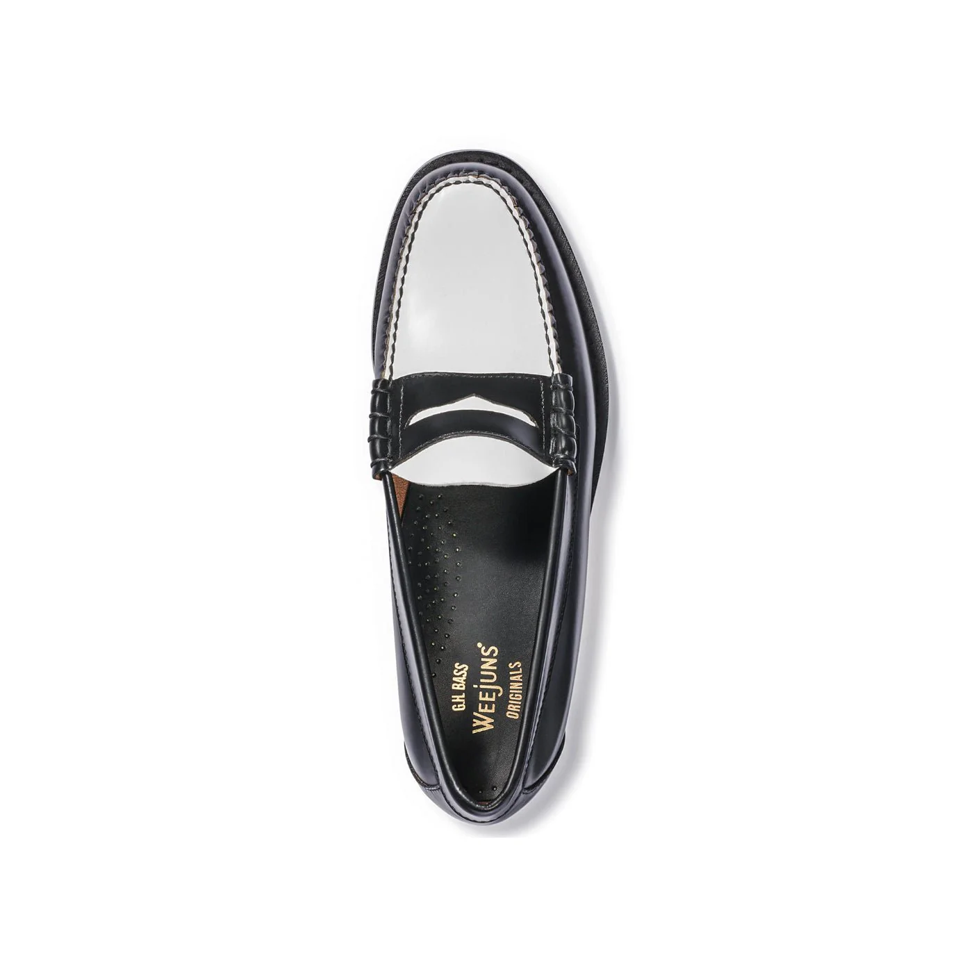 G.H.Bass Larson Weejuns Black and White Loafers - Image 7