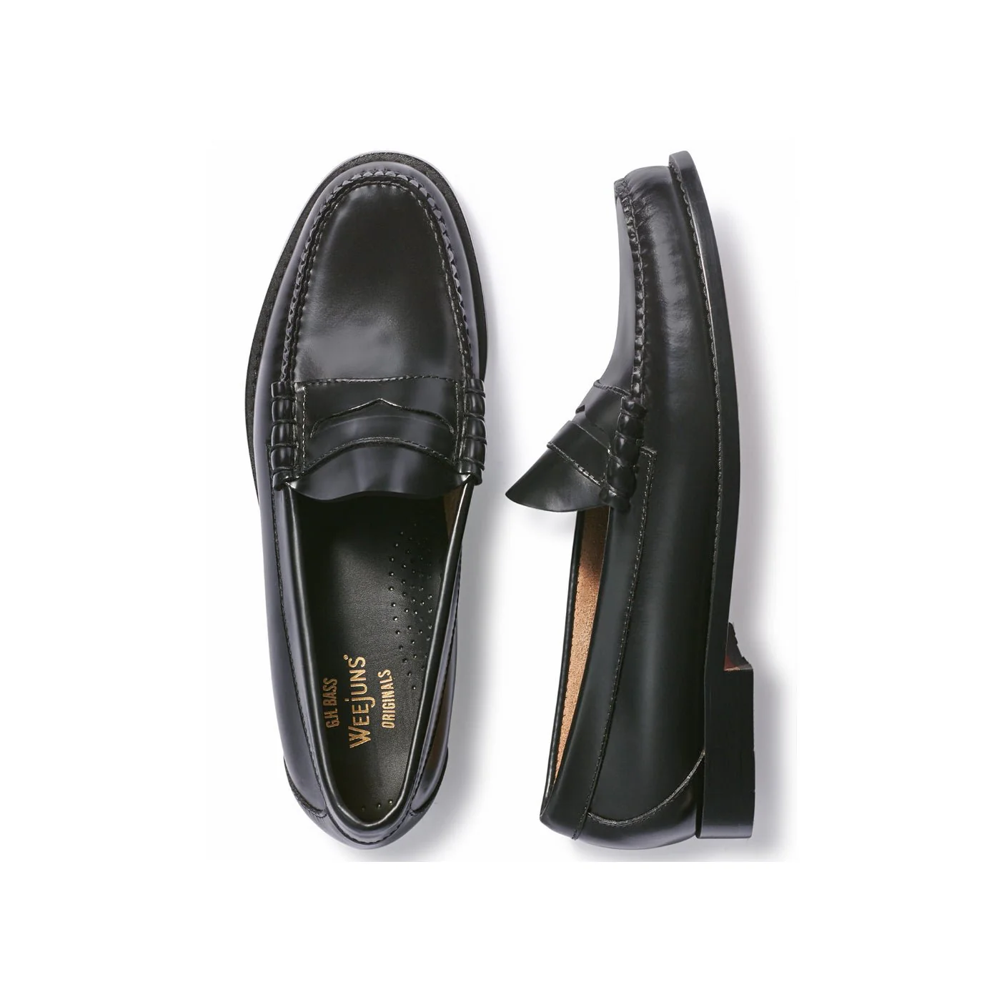 G.H.Bass Larson Weejuns Black Loafers - Image 3