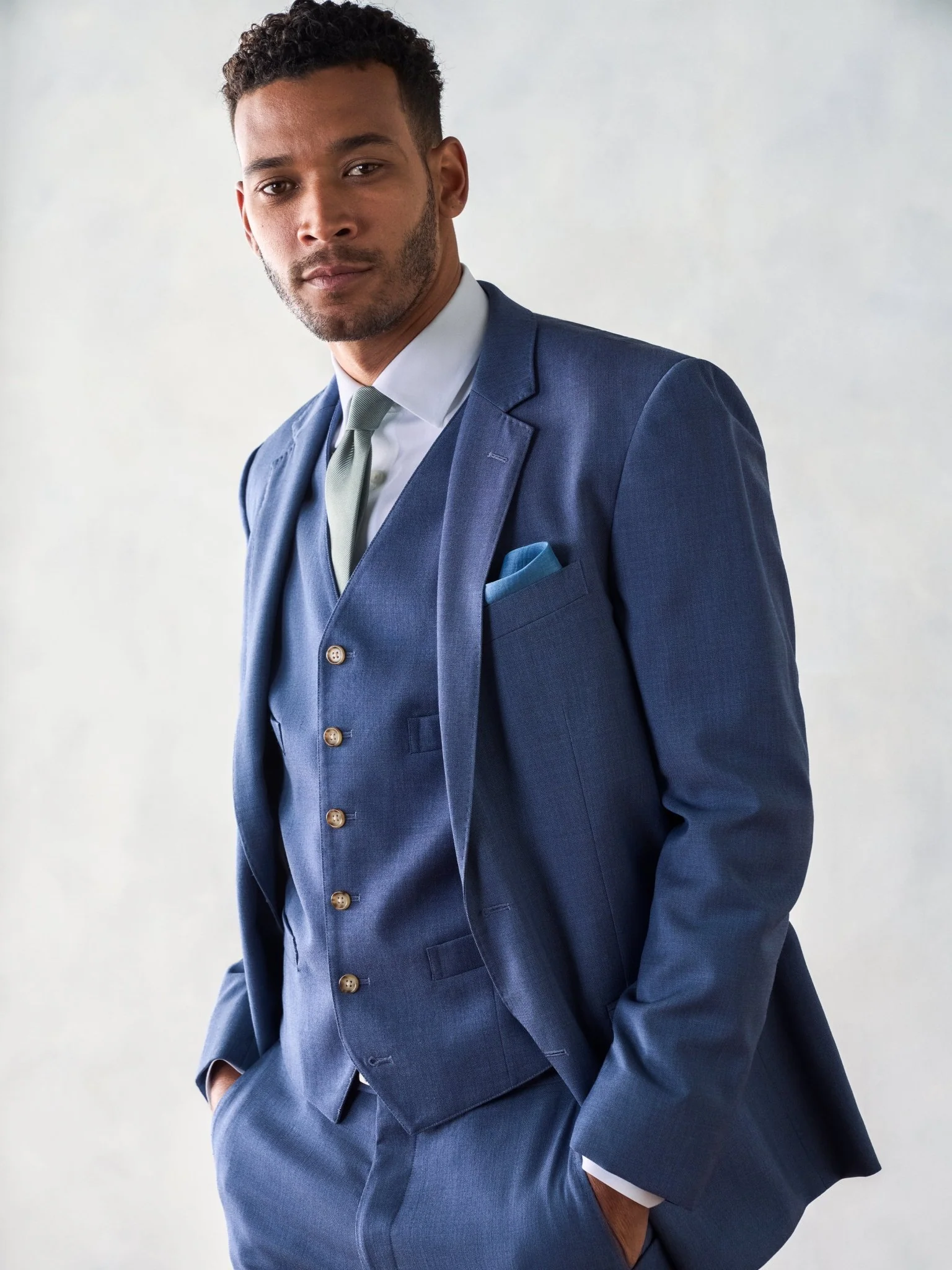 Light Blue Suit Jacket - Image 4