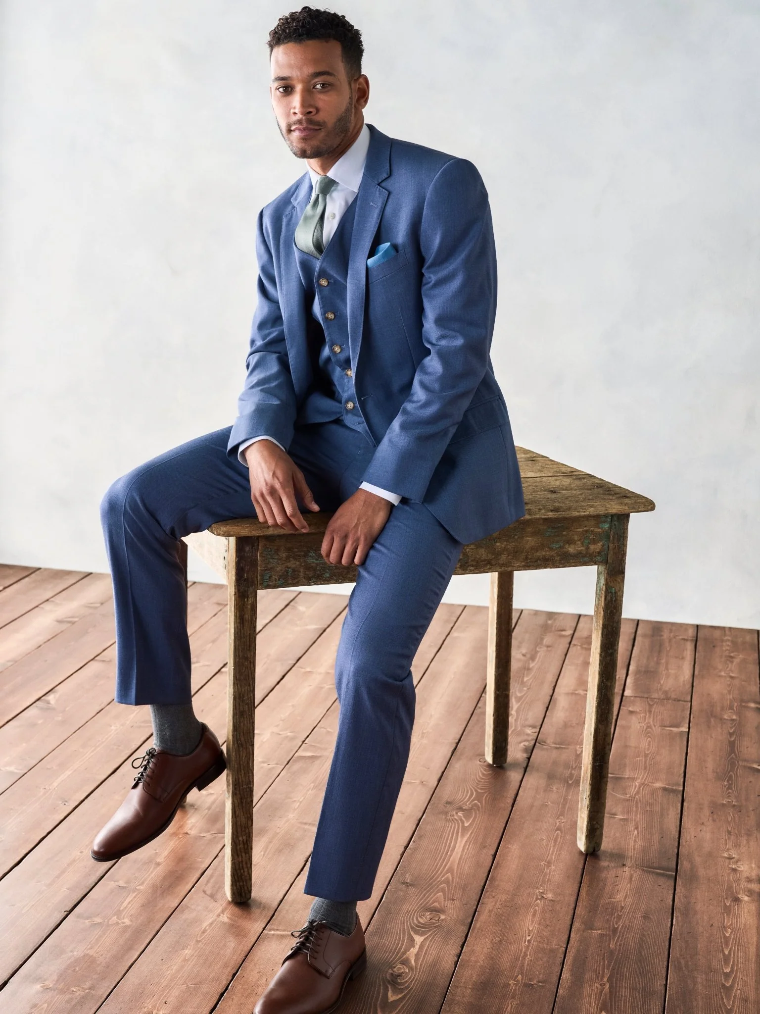 Light Blue Suit Vest - Image 3