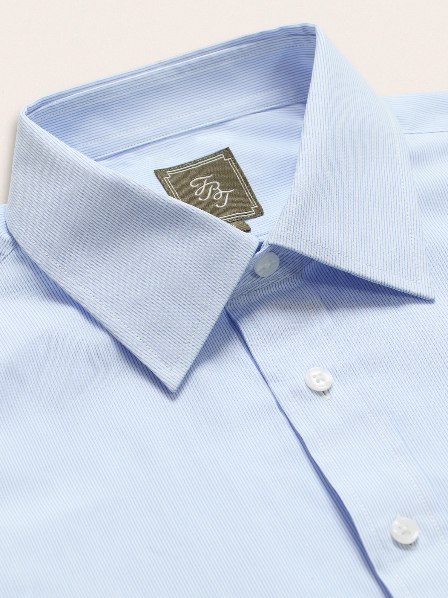Light Blue & White Stripe Dress Shirt - Image 2