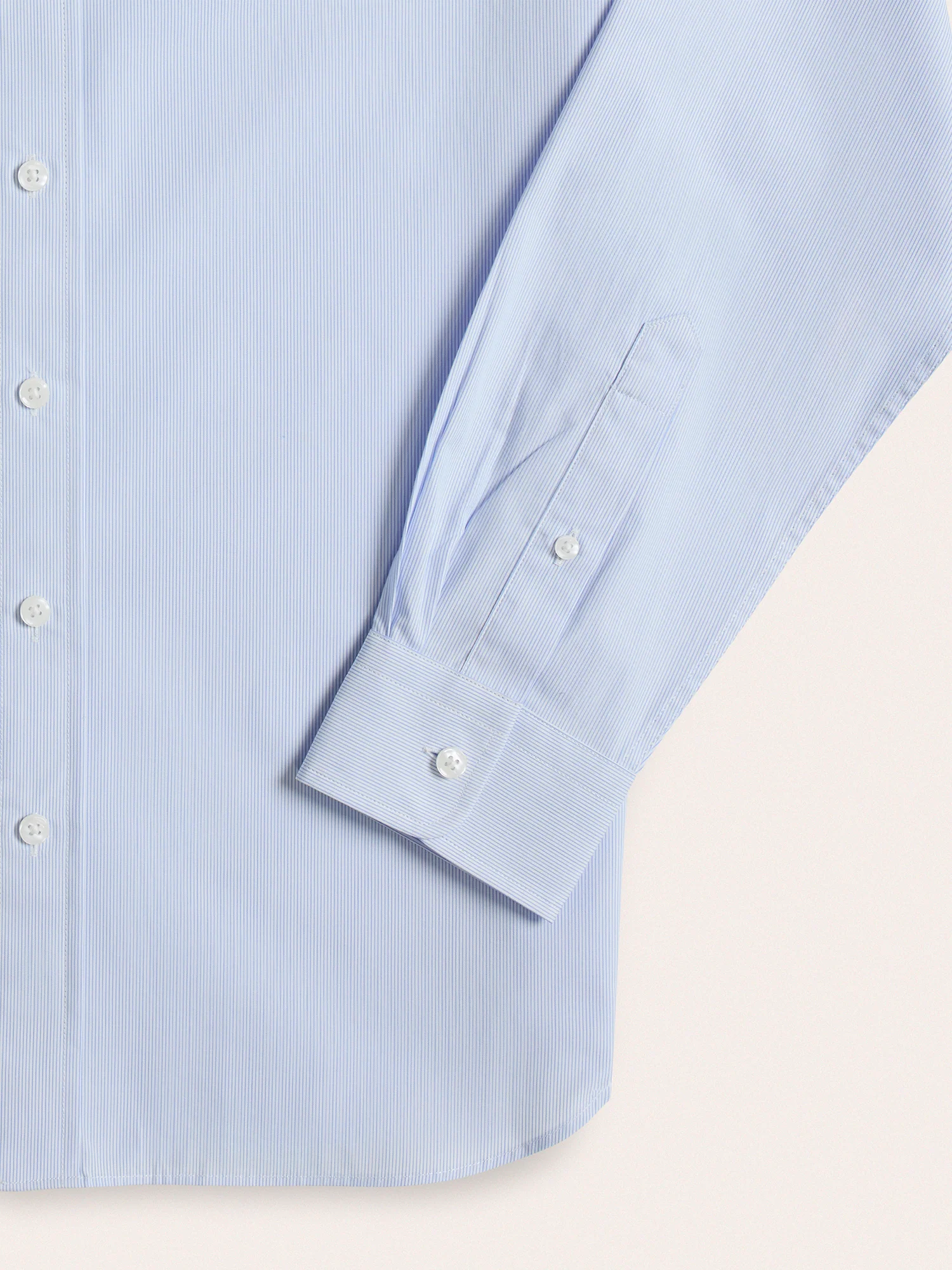 Light Blue & White Stripe Dress Shirt - Image 3