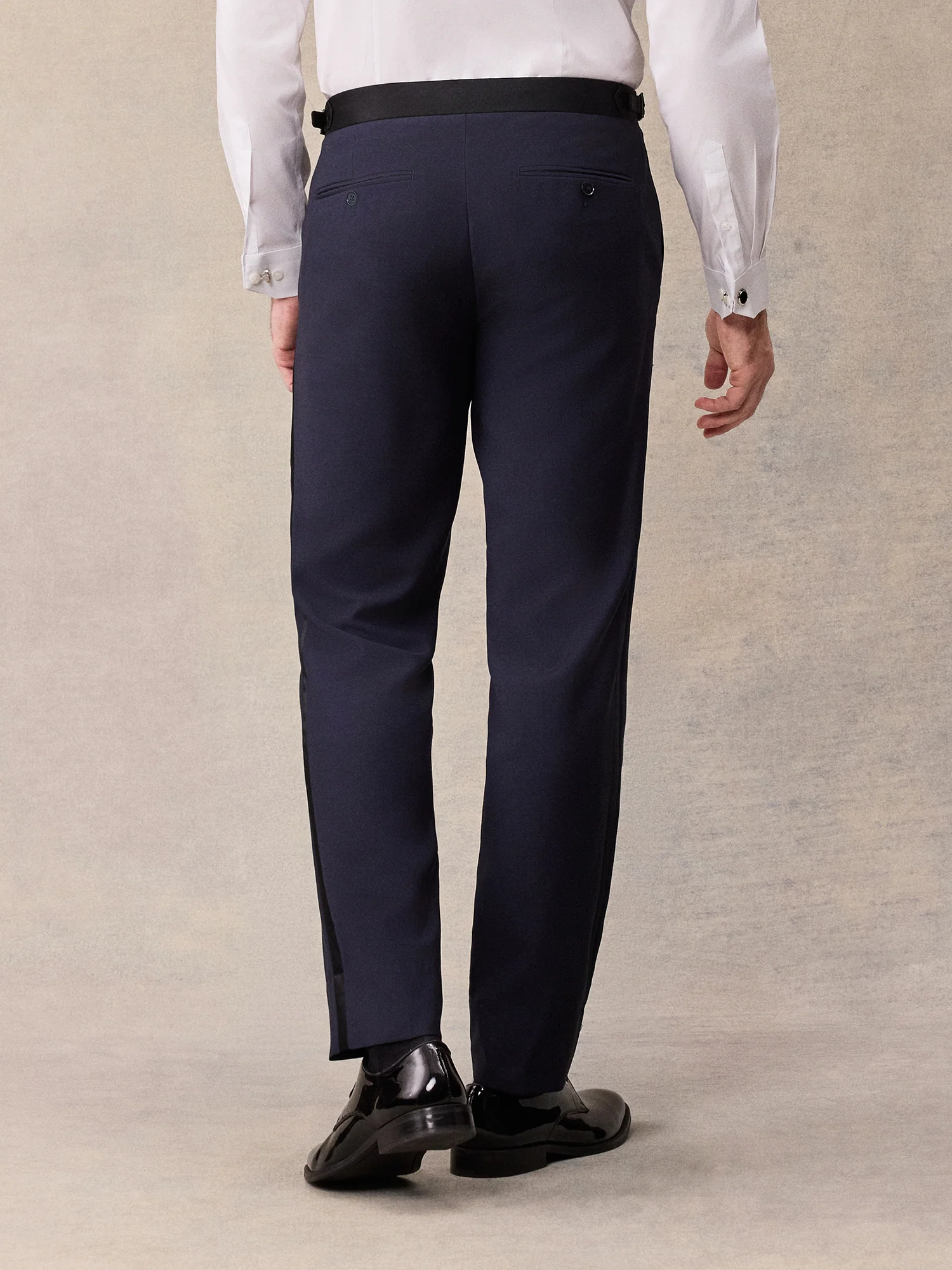 Midnight Blue Tuxedo Pants - Slim - Image 2