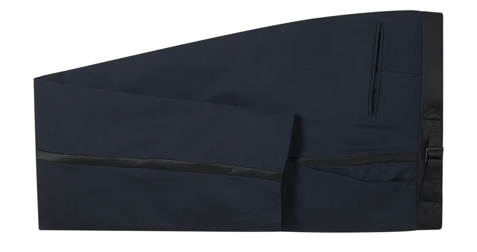 Midnight Blue Tuxedo Pants - Slim - Image 6