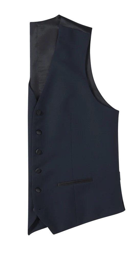 Midnight Blue Tuxedo Vest - Image 5