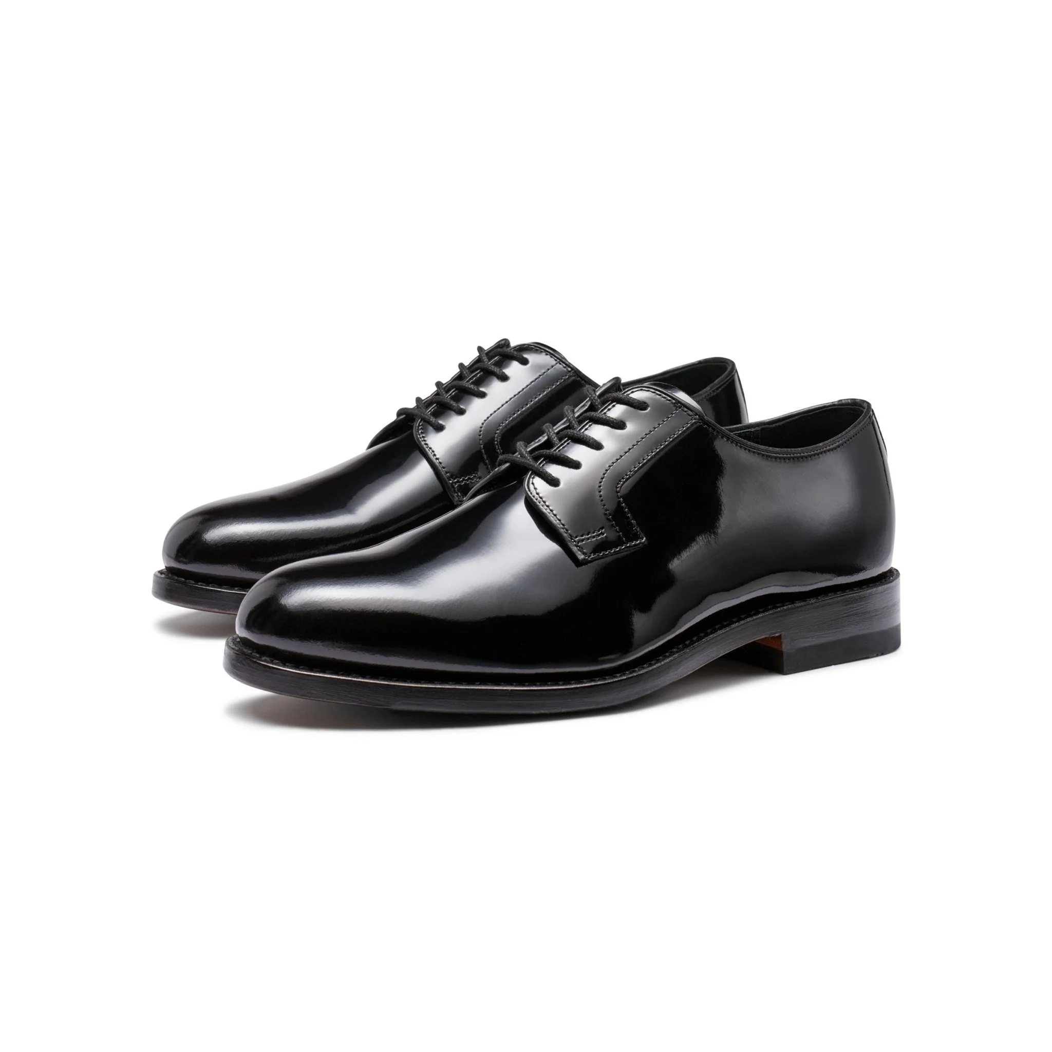 G.H.Bass Monogram Derby Black Patent Shoes