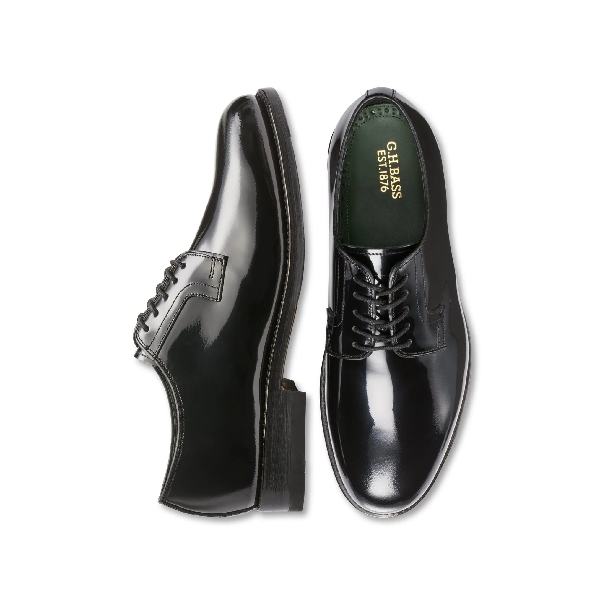G.H.Bass Monogram Derby Black Patent Shoes - Image 3
