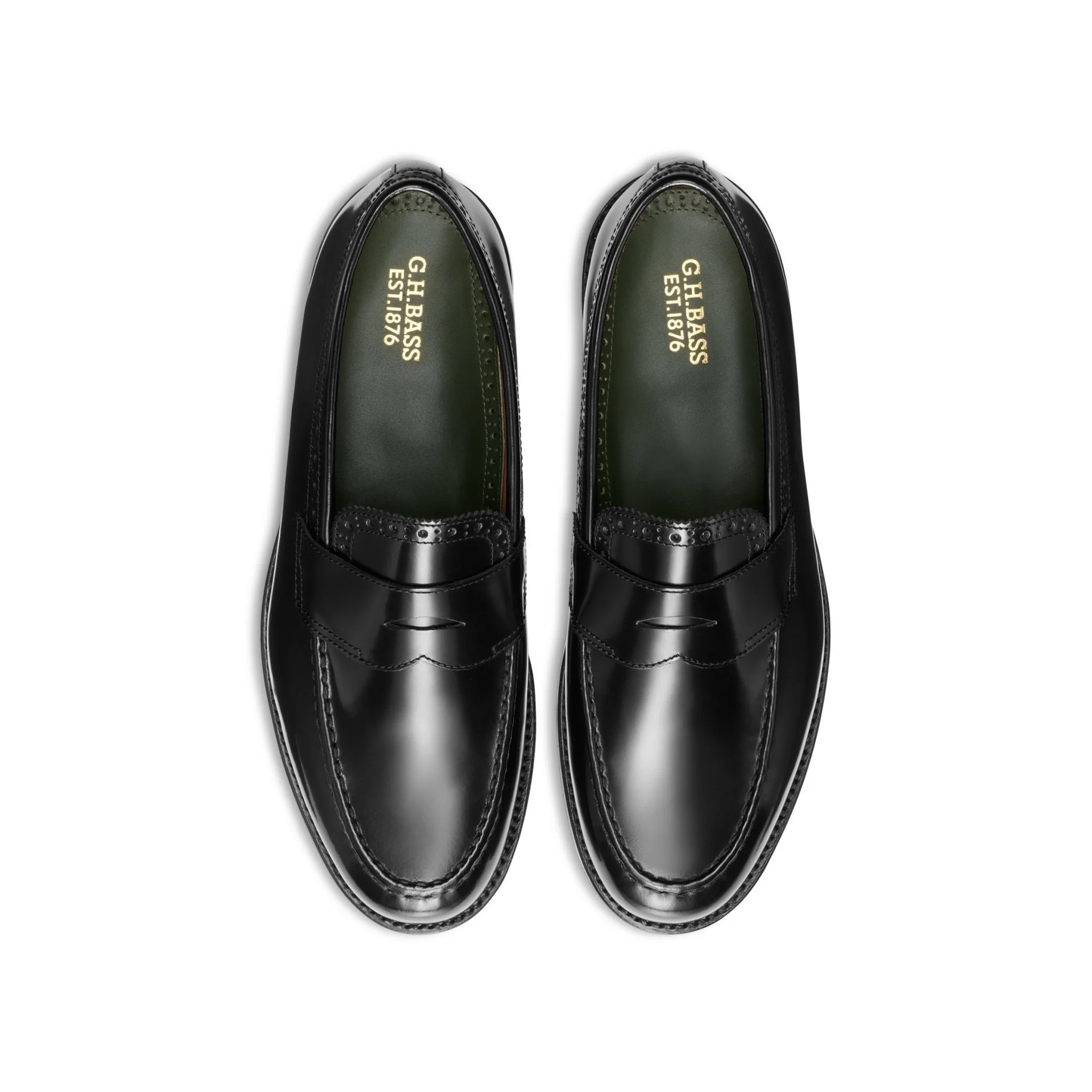 G.H.Bass Monogram Black Loafers - Image 2