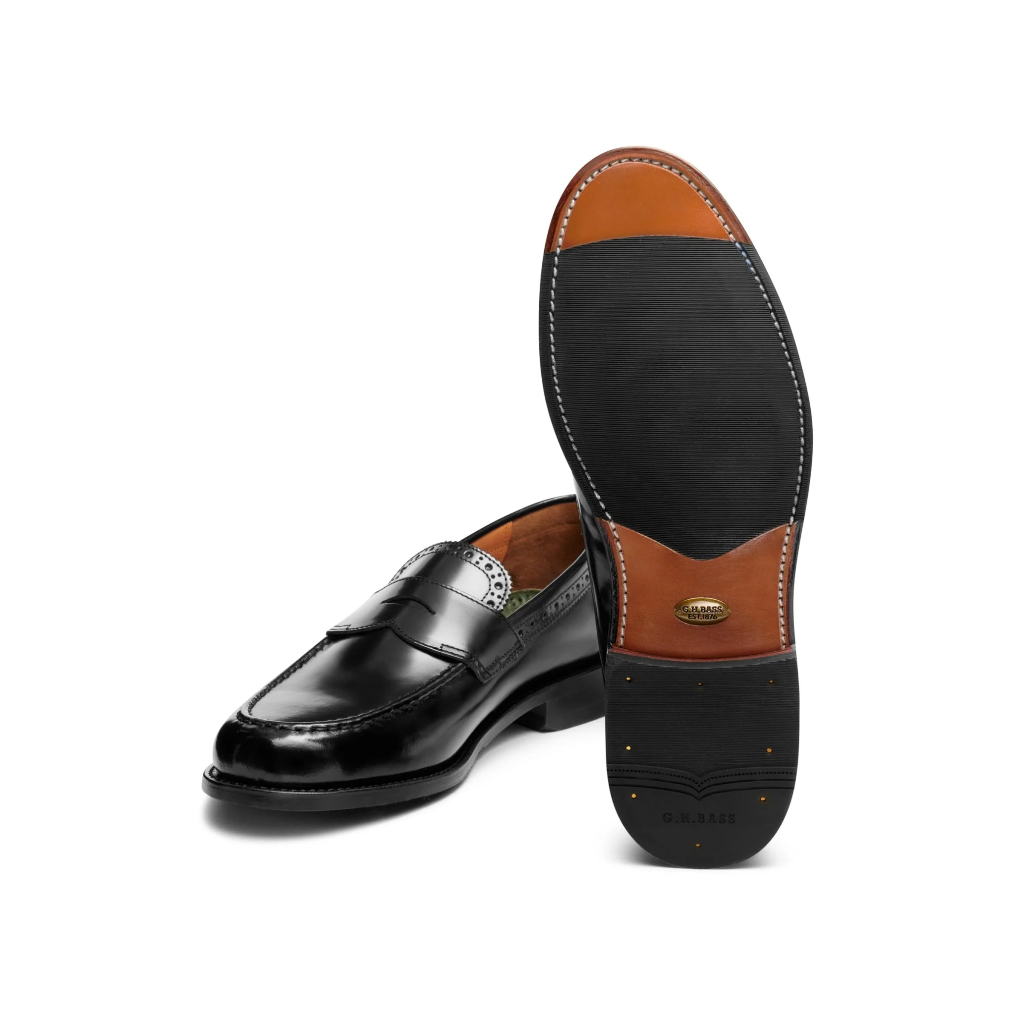 G.H.Bass Monogram Black Loafers - Image 7